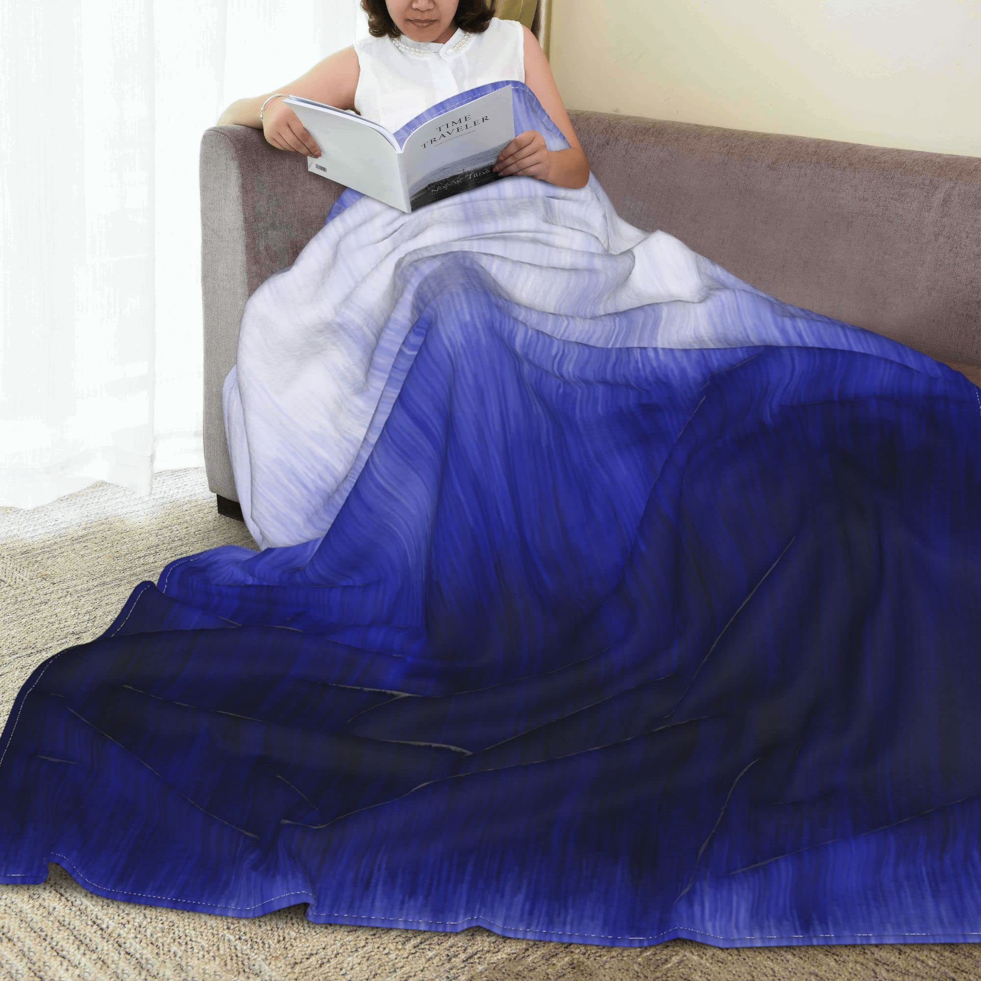 Soft Flannel Tie Dye Fleece Blanket - Queen & King Size Plush Throw for Couch, Sofa & Bed | All-Season Cozy Blanket for Home, Office & Travel | Perfect for Lounging, Camping & Gift Giving