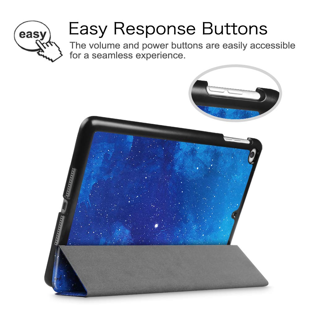 Fintie SlimShell Case for iPad 6th/5th Generation & iPad Air 2/Air 1 (9.7 Inch 2018/2017 Model) - Lightweight Stand Cover with Auto Sleep/Wake Feature, Starry Sky Design - Perfect for Work, Study & Travel Protection