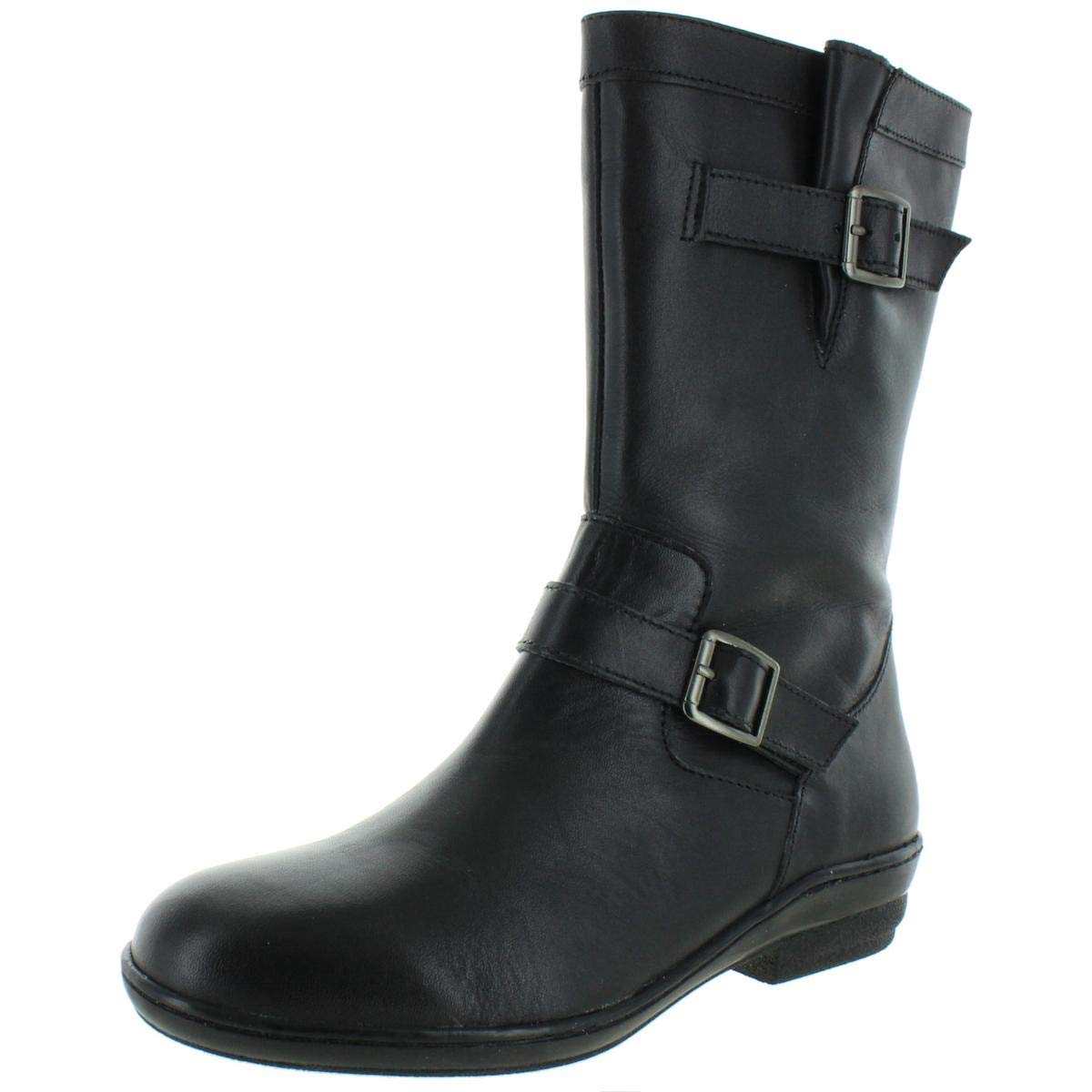 David Tate Women's DORTHY Leather Low Heel Mid-Calf Boots - Comfortable Ankle Boots for Fall & Winter, Perfect for Office, Casual Outfits and Date Nights