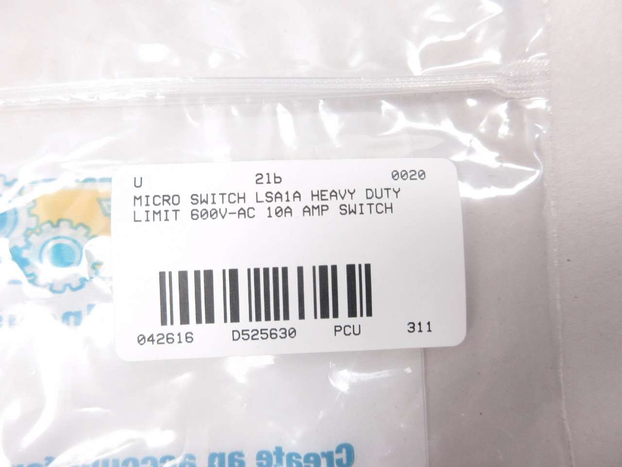 Heavy Duty MICRO Switch LSA1A Limit Switch 600V AC 10A AMP D525630 - Perfect for Industrial Machinery and Electrical Control Systems