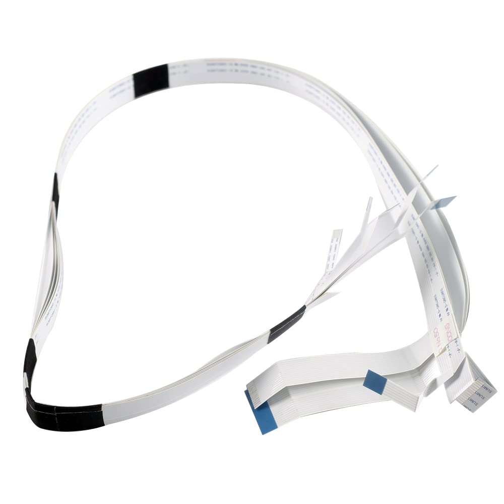 Epson L805 L800 L801 R330 T50 P50 Printer Head Cable Replacement - White Wire Carriage Mobile Unit for A4 UV Printers | Compatible Printer Accessories for Home & Office Use