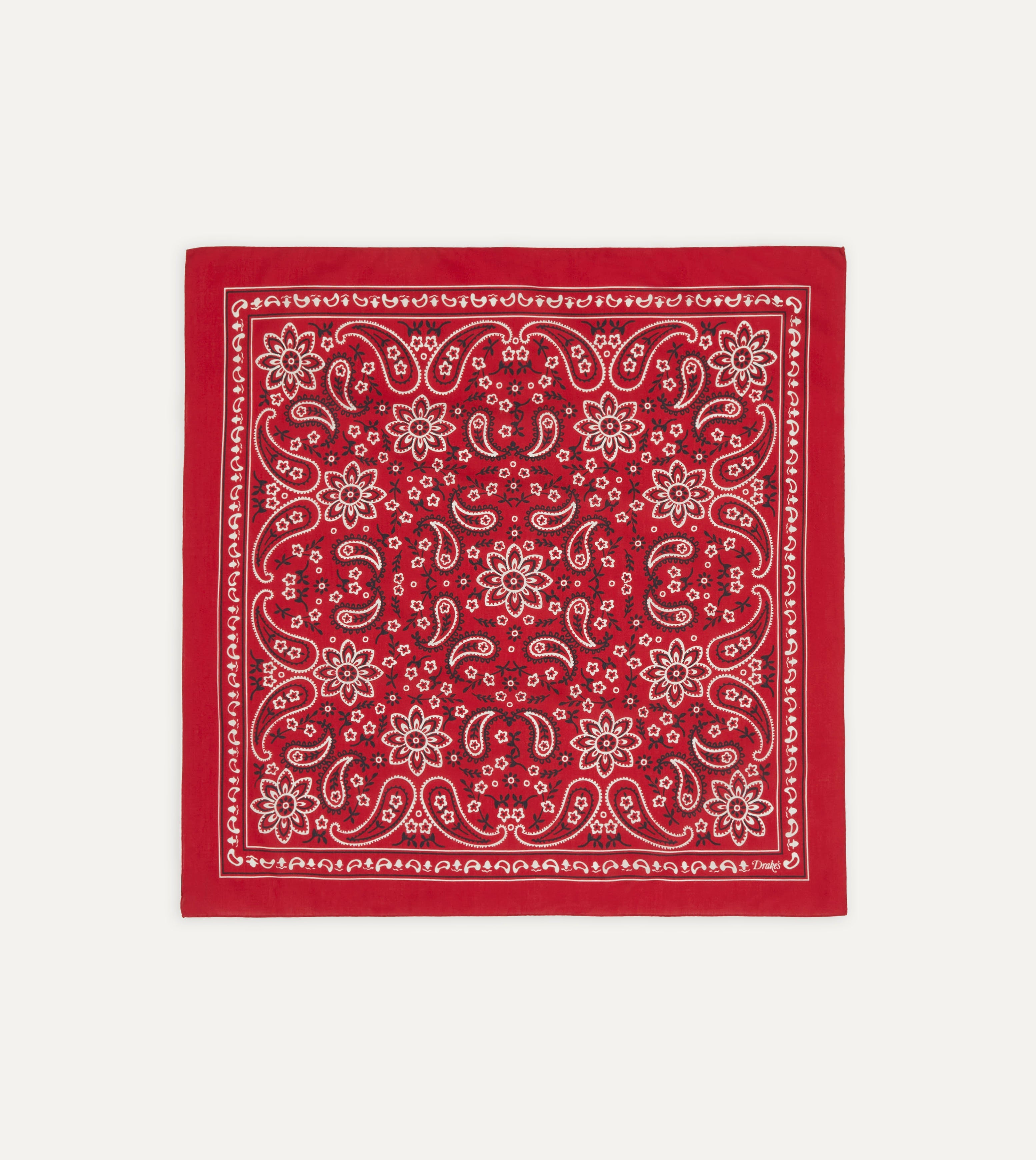 Stylish Red Paisley Print Cotton Bandana - Fashionable Head Scarf & Neck Wrap for Women & Men - Perfect for Outdoor Activities, Concerts, and Western Style Outfits