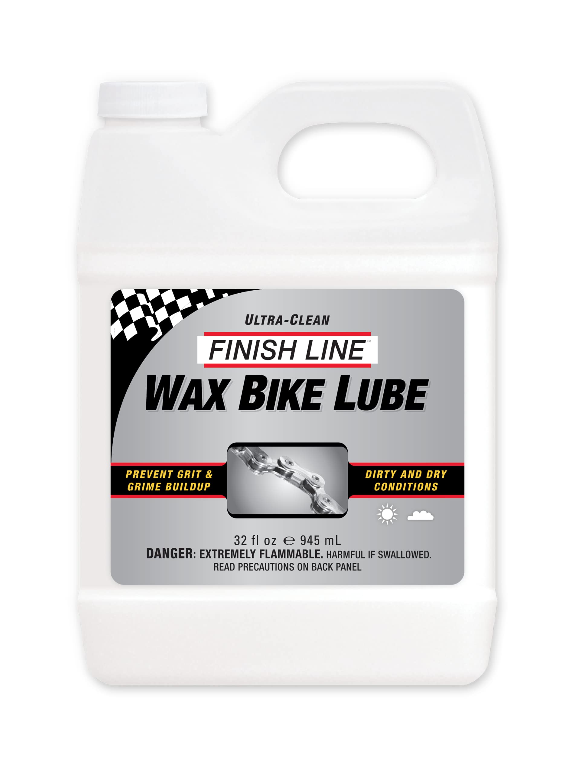 Finish Line Premium Bicycle Chain Lubricant Wax - Drip Squeeze Bottle for Smooth & Quiet Cycling - Ideal for Road Bikes, Mountain Bikes & Commuting