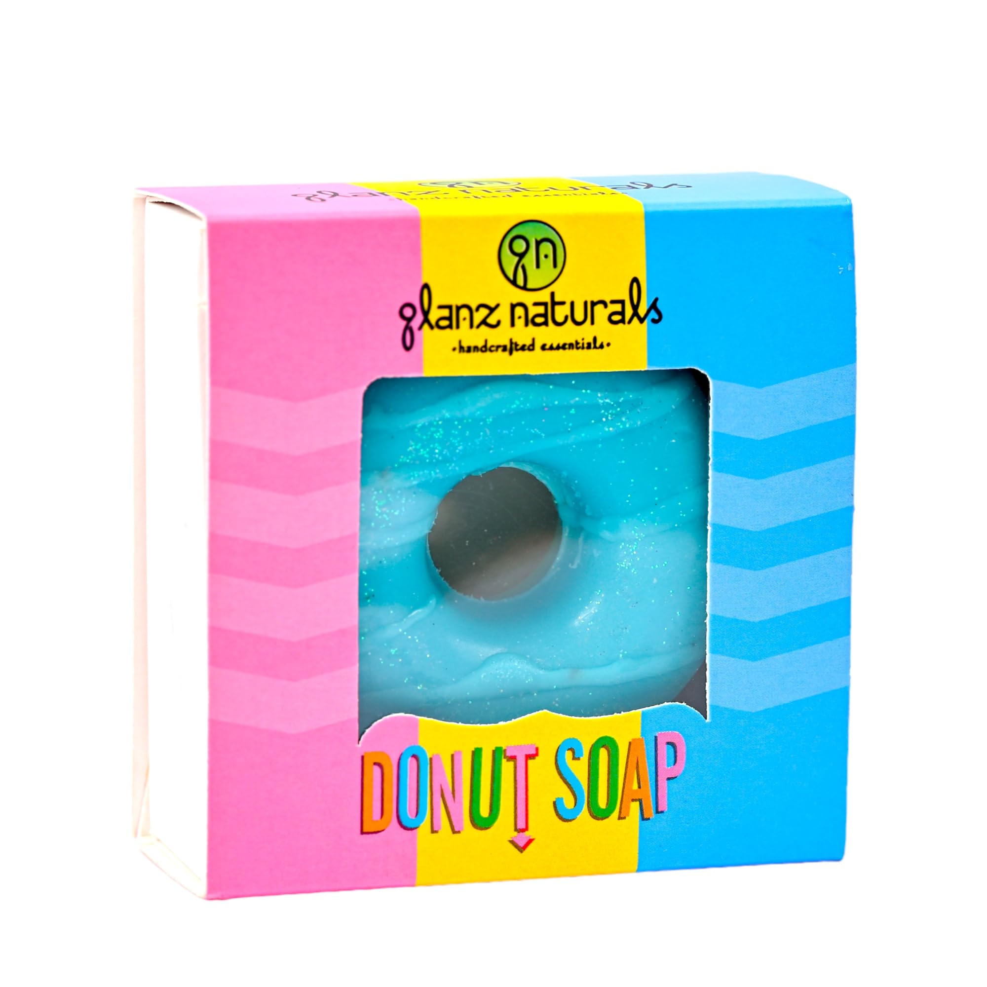 GLANZ NATURALS Handmade Donut Soap - All-Natural, Paraben & Sulfate Free Bath Bar for All Skin Types (3.5oz) - Perfect for Sensitive Skin, Gifts & Luxury Bath Time Relaxation