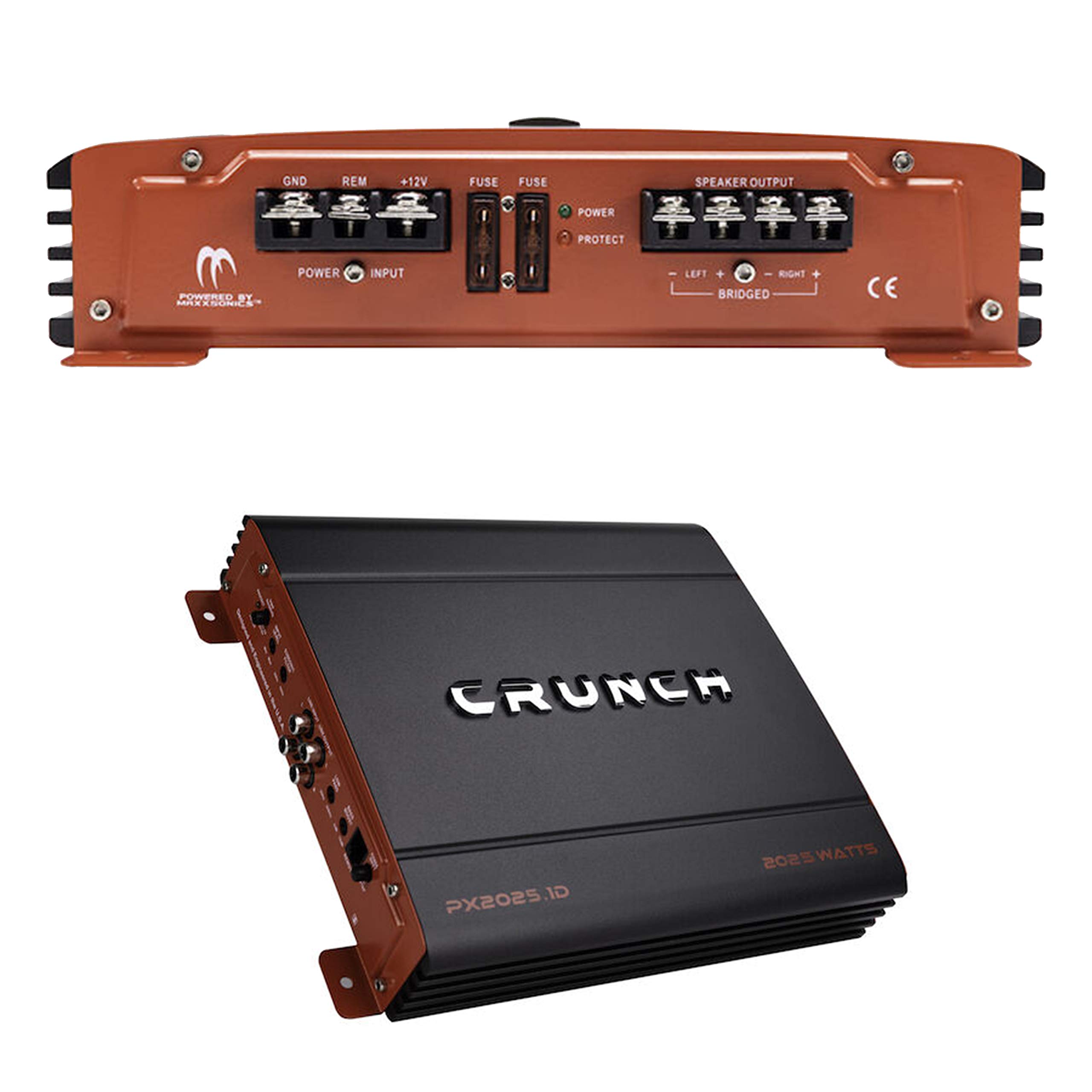Crunch PX-2025.1D 2000W Mono Subwoofer Car Amplifier with Bass Control & Remote | High Power Audio System for Cars & Trucks | Perfect for Road Trips & Bass Enthusiasts