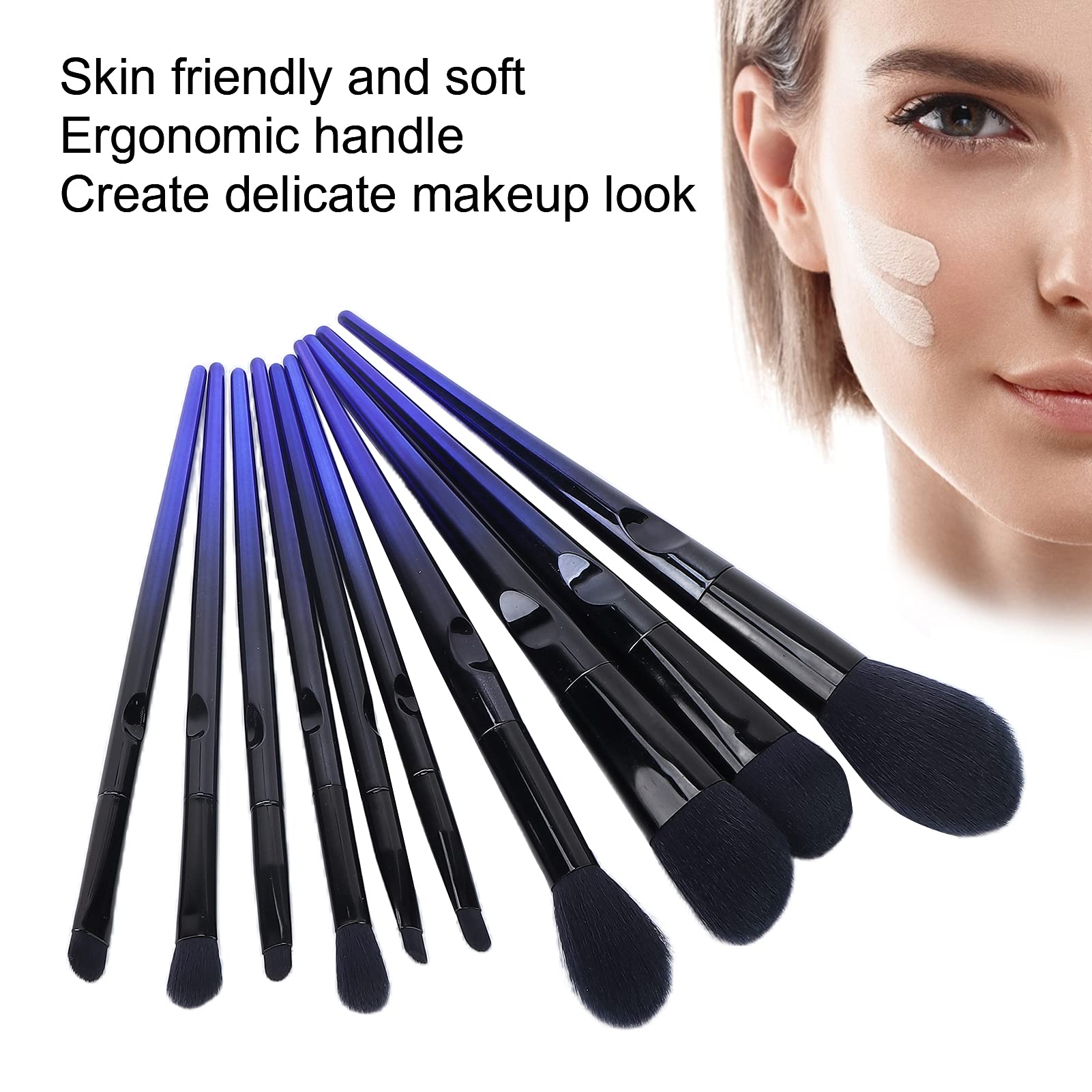 Professional Makeup Brush Set - Blush & Powder for Home & Travel
