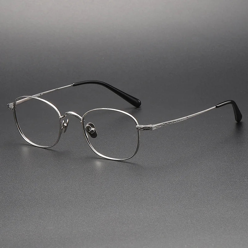 Stylish Black Titanium Oval Square Eyeglasses for Women - Lightweight Full Rim Frame - Perfect for Work, Reading & Fashion Accessories