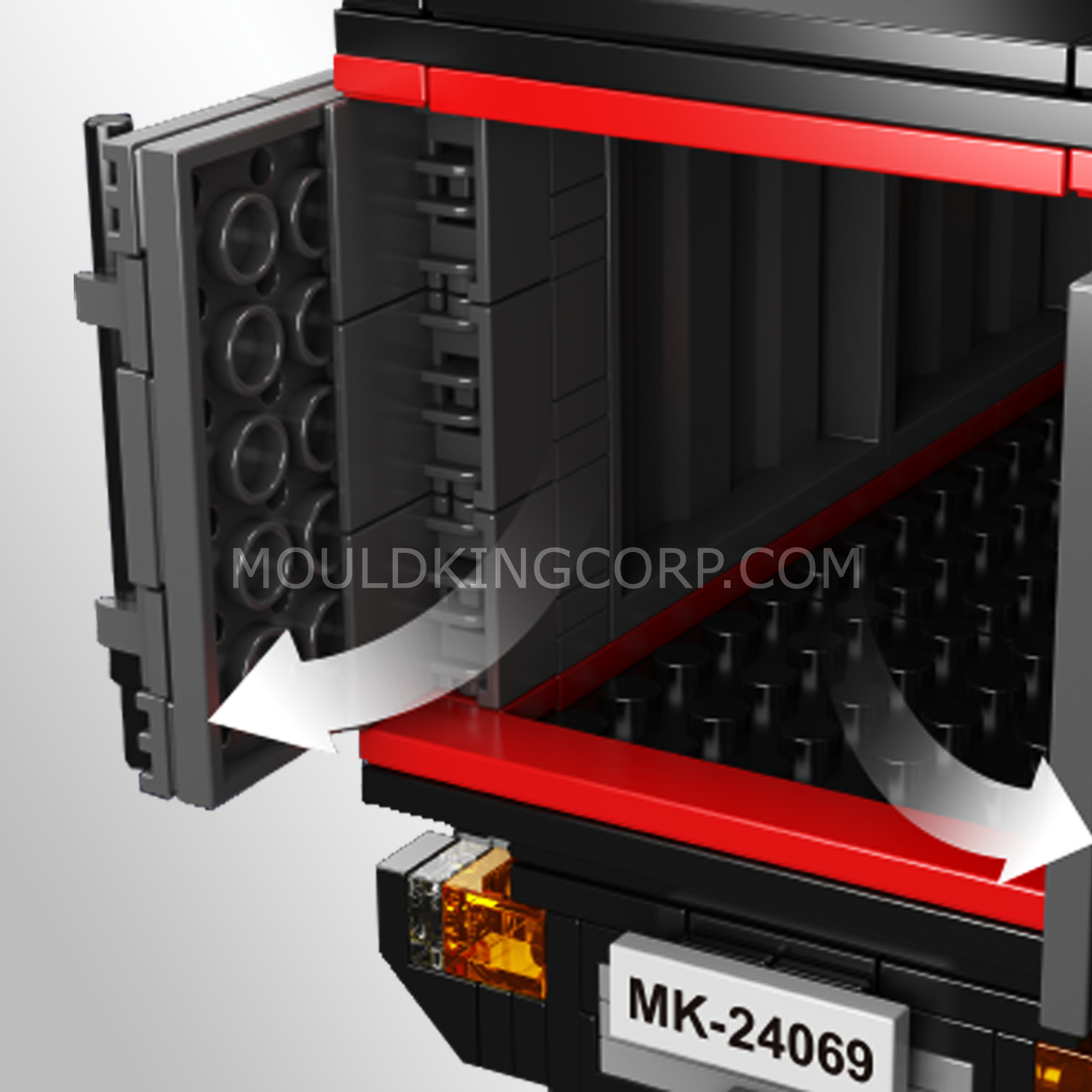 Mould King 24069 Heavy Duty Container Truck Building Set - 630 Piece Construction Toy for Kids & Adults | STEM Educational Building Blocks for Creative Play, Birthday Gifts & Model Truck Collection