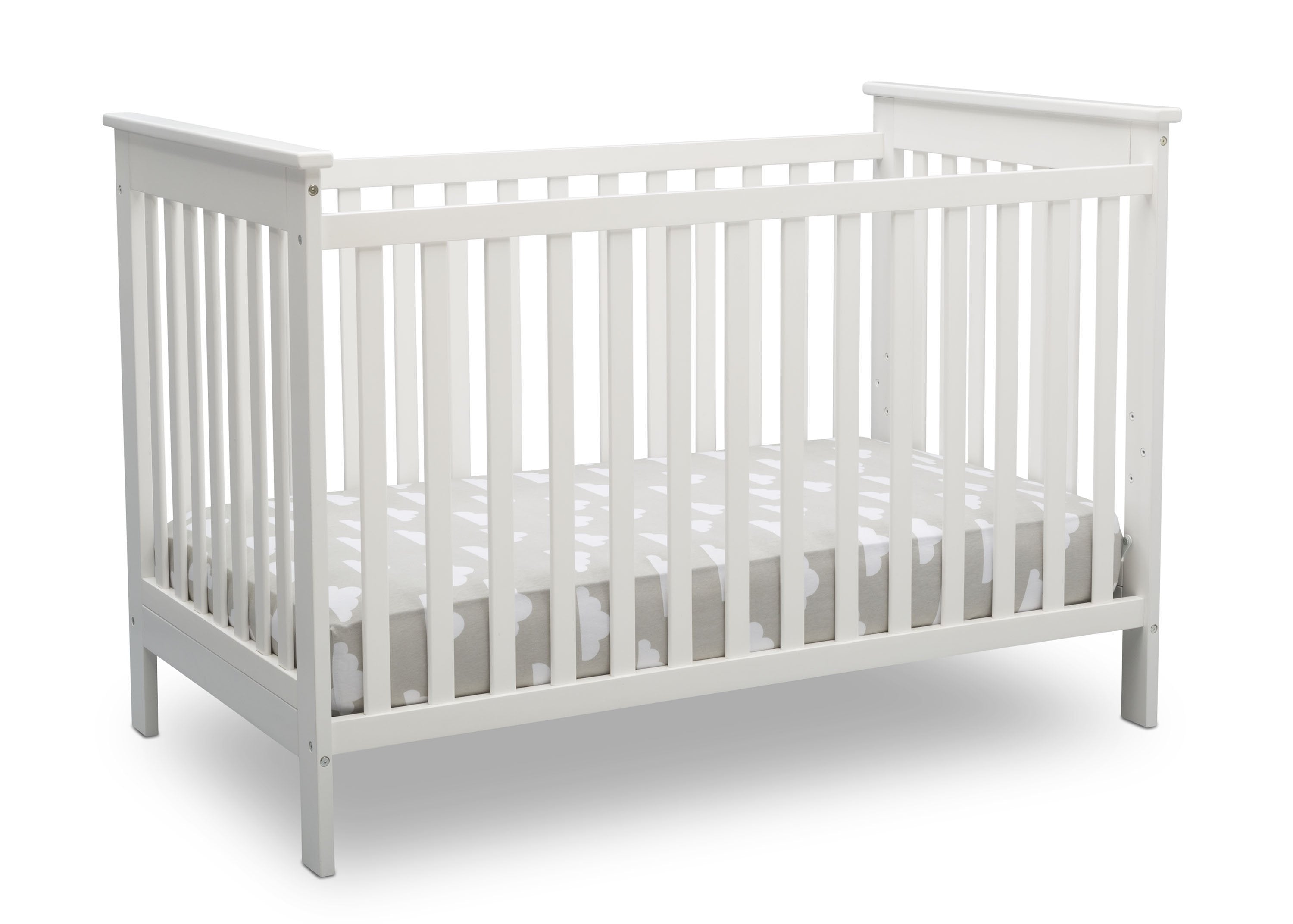 Adley 3-in-1 Convertible Baby Crib - Toddler Bed & Daybed - Safe Nursery Furniture for Newborns & Kids - Perfect for Bedrooms, Daycare & Guest Rooms