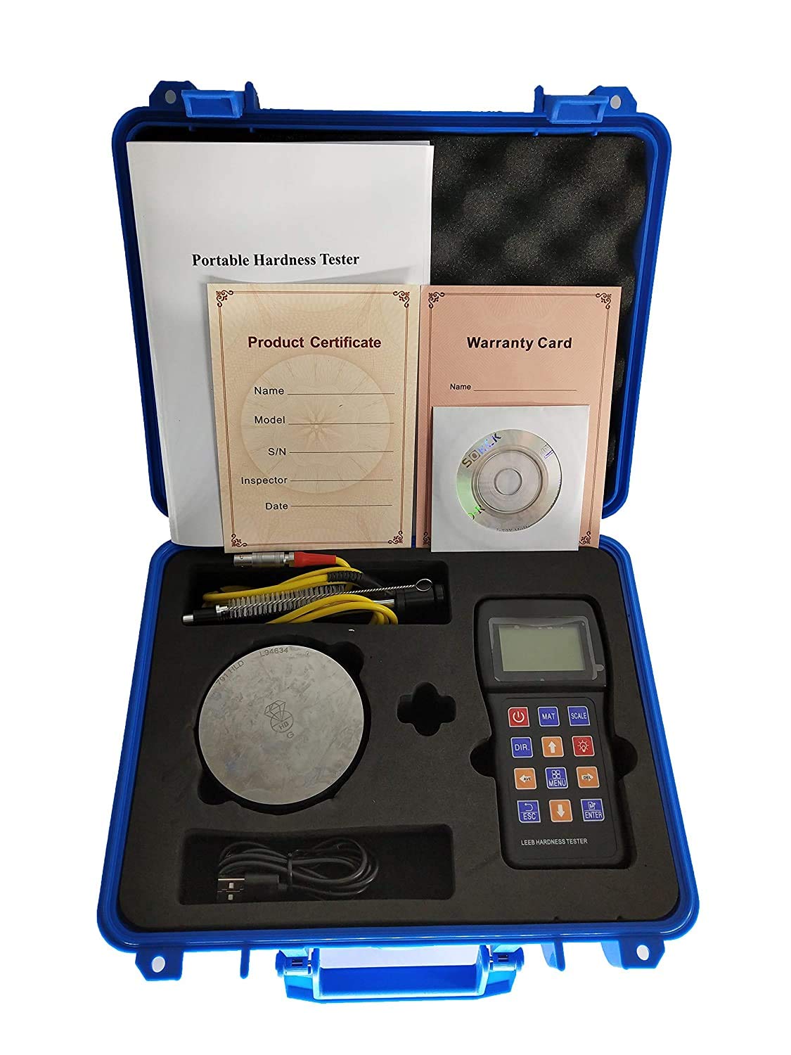 Leeb Hardness Tester - Portable Metal Hardness Gauge for Steel, Iron, Copper & Alloys | Digital Testing Device for Industrial & Workshop Use