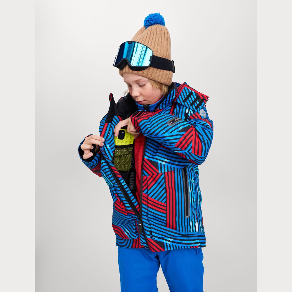 Reima Tirro Boys Ski Jacket - Waterproof Winter Coat for Kids, Bright Blue | Warm Snow Jacket for Boys, Outdoor Skiing & Snowboarding Gear