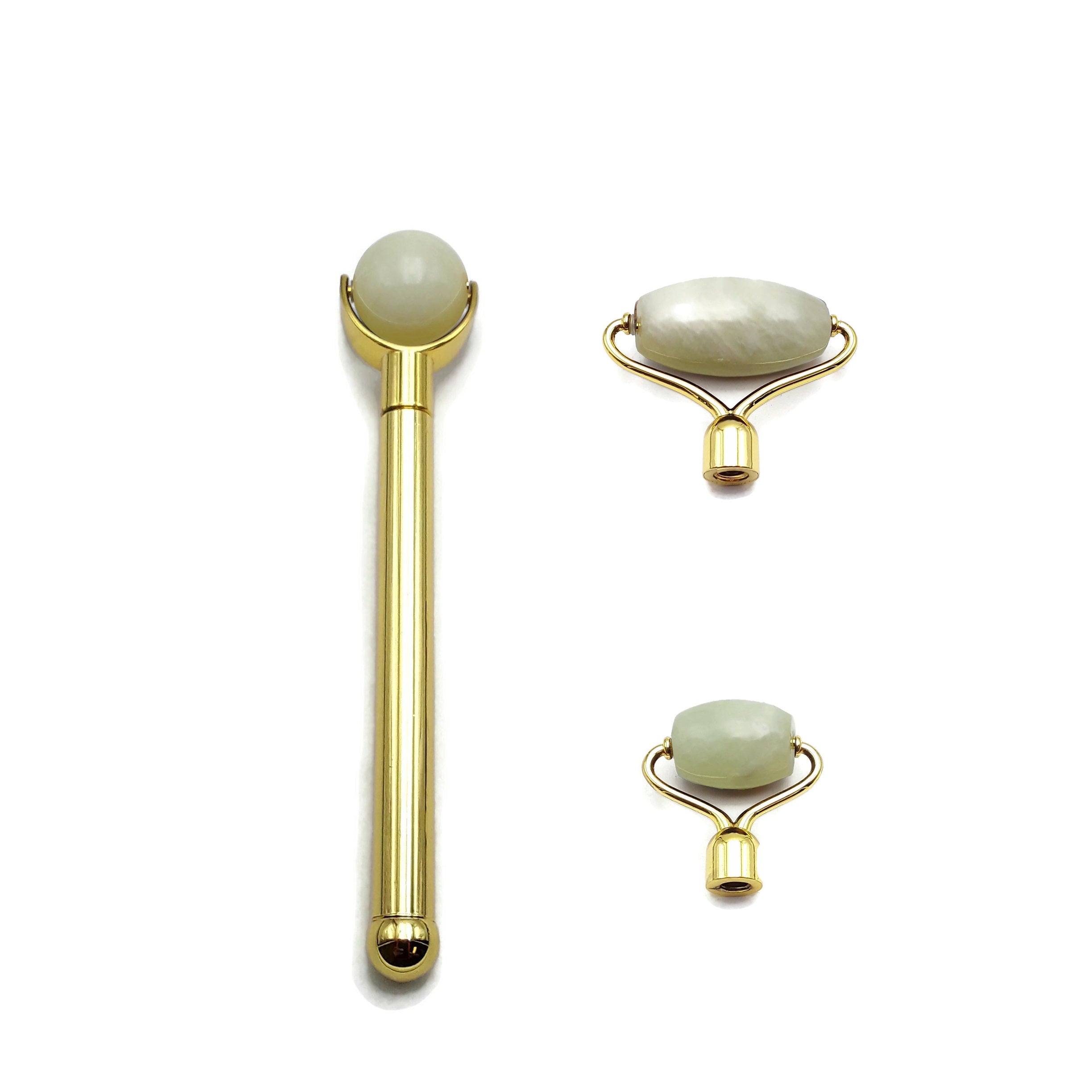 3 in 1 Detachable Jade Face Roller Set - Light Green Gua Sha & Massage Tool for Skincare, Anti-Aging & Relaxation - Perfect for Home Spa, Facial Care & Stress Relief