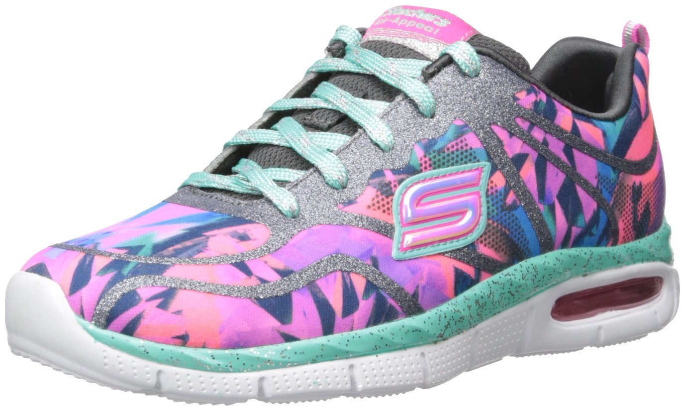 Skechers Kids Girls Air Appeal Glitztastic Sneakers - Lightweight Sparkly Athletic Shoes for Running, Play & School - Comfortable Walking Shoes for Toddlers & Little Girls