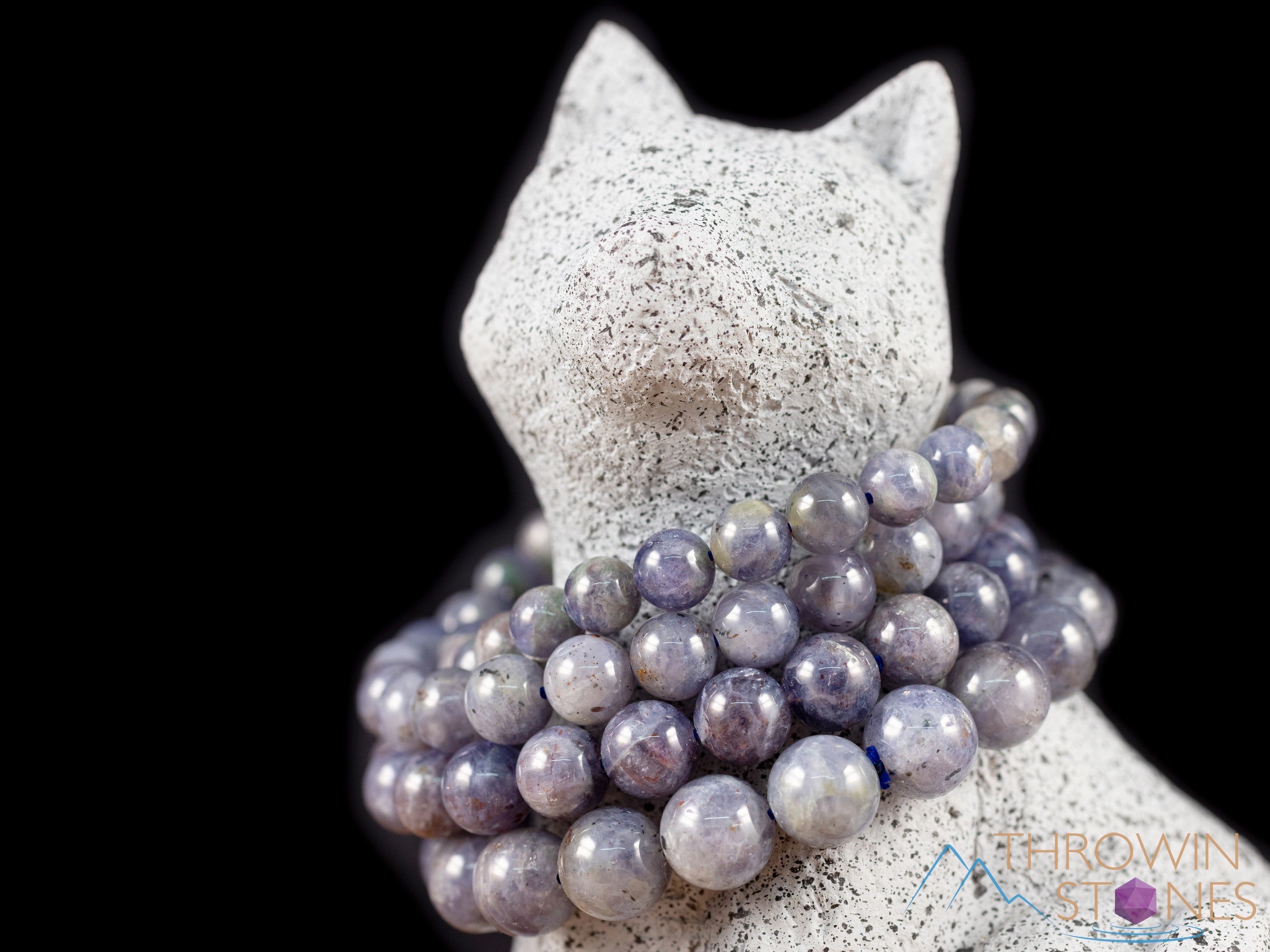 IOLITE Crystal Bracelet - Round Beads Healing Jewelry for Women | Handmade Beaded Bracelet for Chakra Balancing & Stress Relief | Perfect for Meditation, Yoga & Spiritual Healing