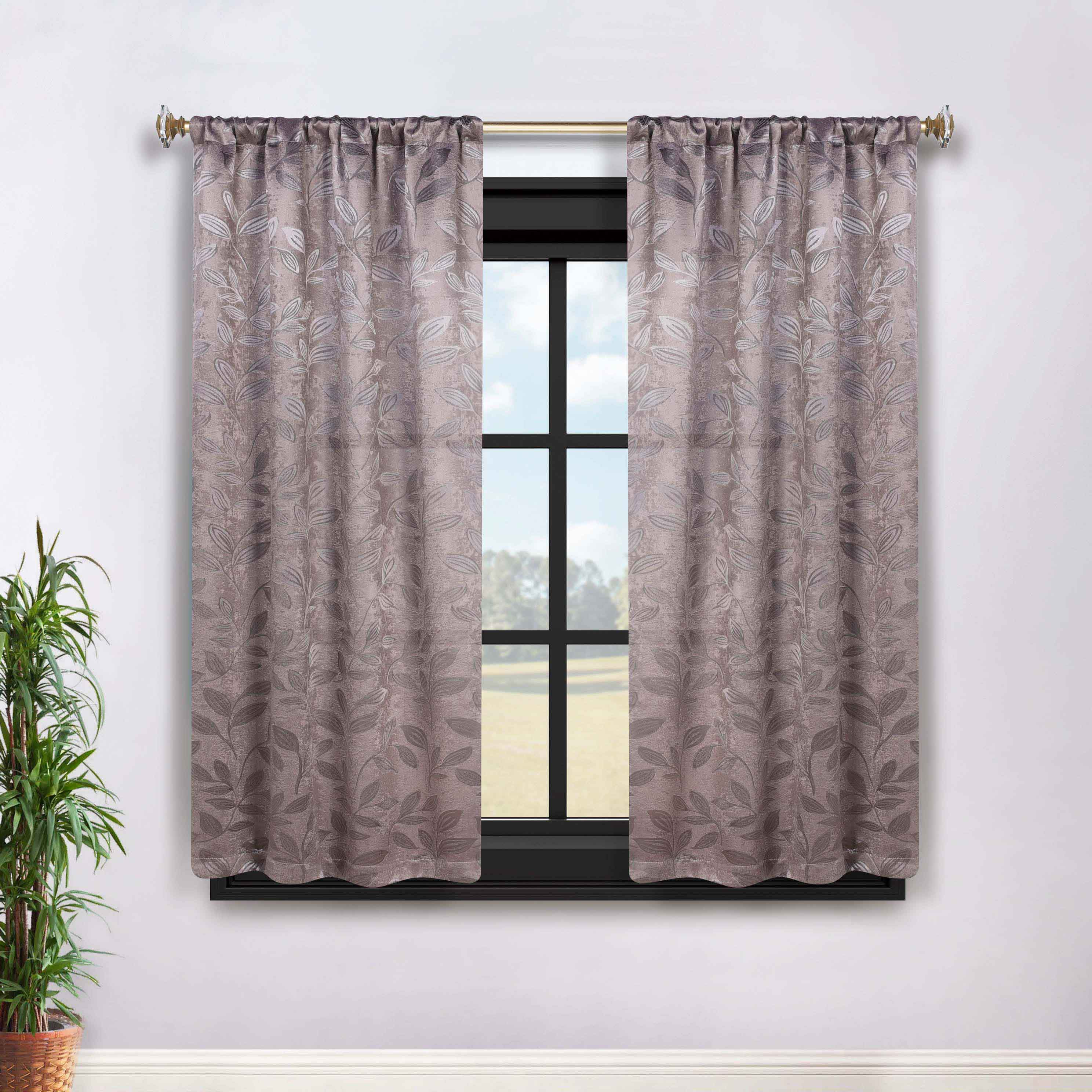 Blackout Curtains with Rod Pocket - Set of 2 Panels for Room Darkening & Privacy - Perfect for Bedrooms, Living Rooms & Home Theater