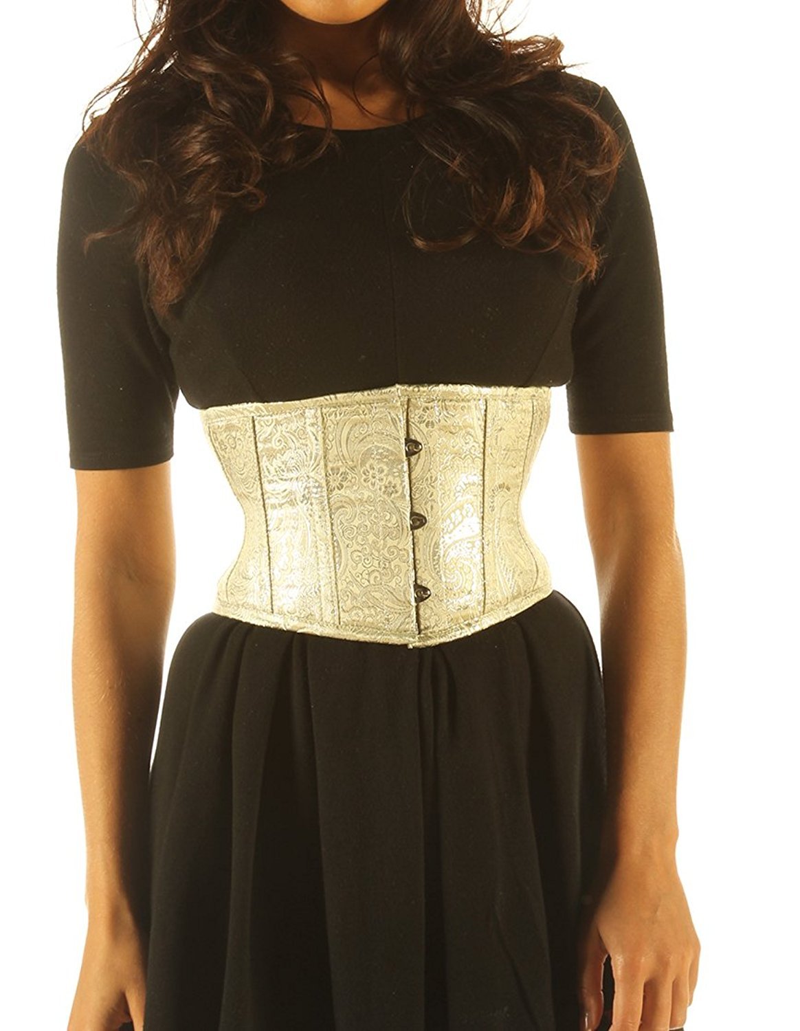 Handmade Brocade Silk Corset Waist Trainer for Women - Colombian Fajas for Women - Plus Size Corset Shapewear for Wedding, Evening Gowns & Body Shaping