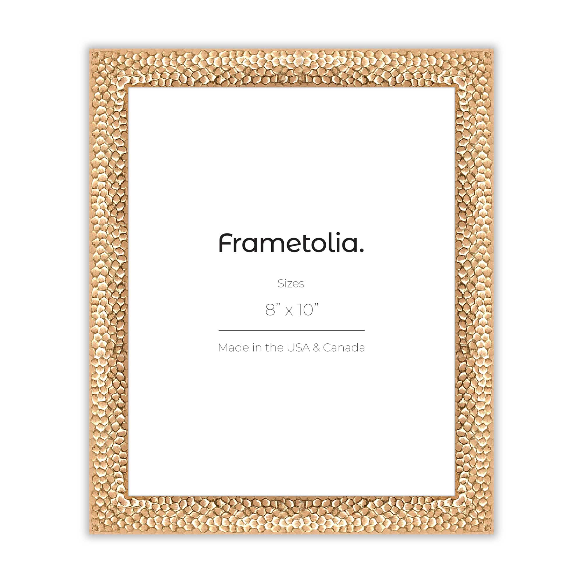 Handcrafted Hammered Gold Picture Frame - Customizable Photo Display for Wall Decor, Wedding Gifts & Home Interior Design