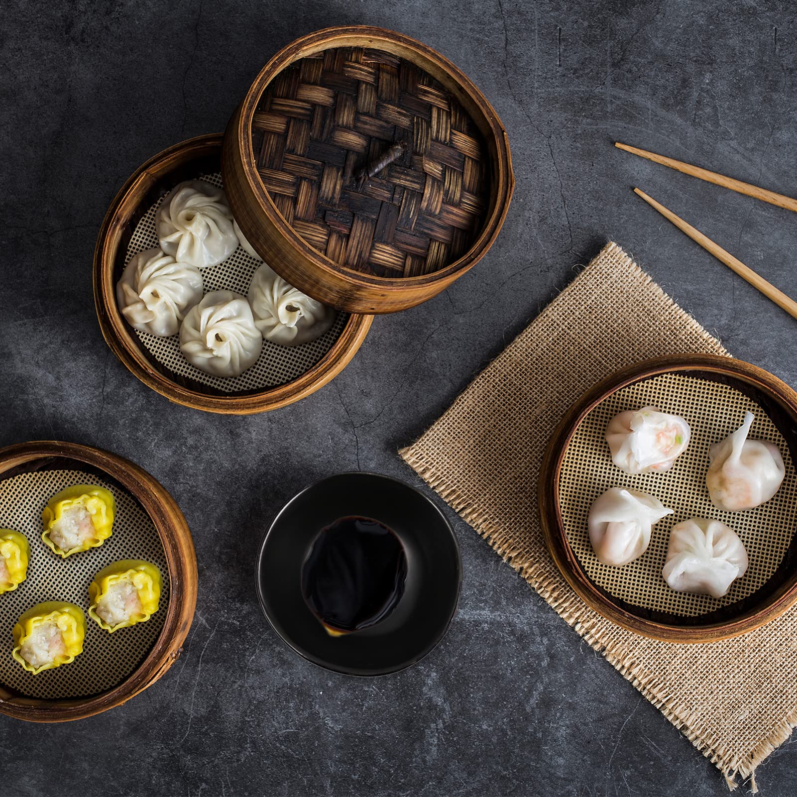 Hemoton 4-Piece Ceramic Dipping Bowls Set - Japanese Soy Sauce Dishes for Sushi, Steak & Wasabi