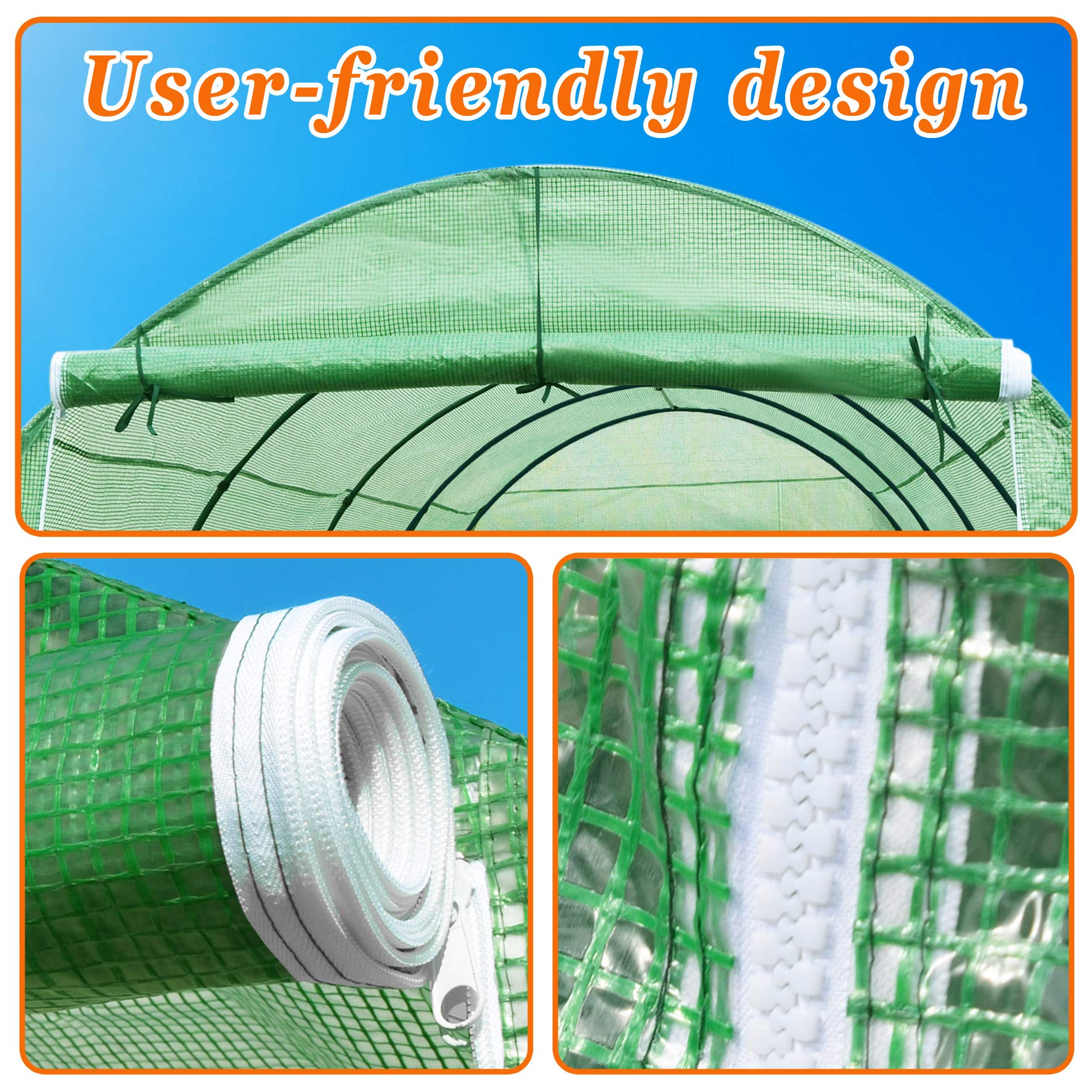 **Large 20' x 10' x 7' Walk-in Greenhouse Tent - Heavy-Duty Portable Plant Tunnel for Gardening, Vegetables & Flowers - Perfect for Backyard, Patio & All-Season Plant Protection**