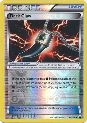 Pokemon Dark Claw Trading Card (92/108) - BW Dark Explorers Reverse Holo - Collectible Card Game for Battles & Trading - Perfect for Pokemon TCG Players and Collectors