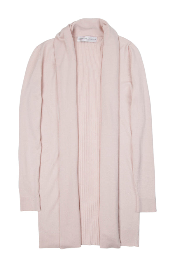 Lauren Long Silk & Cashmere Cardigan - Soft Blush Pink Women's Sweater for Fall & Winter | Perfect for Office, Date Night & Casual Outfits