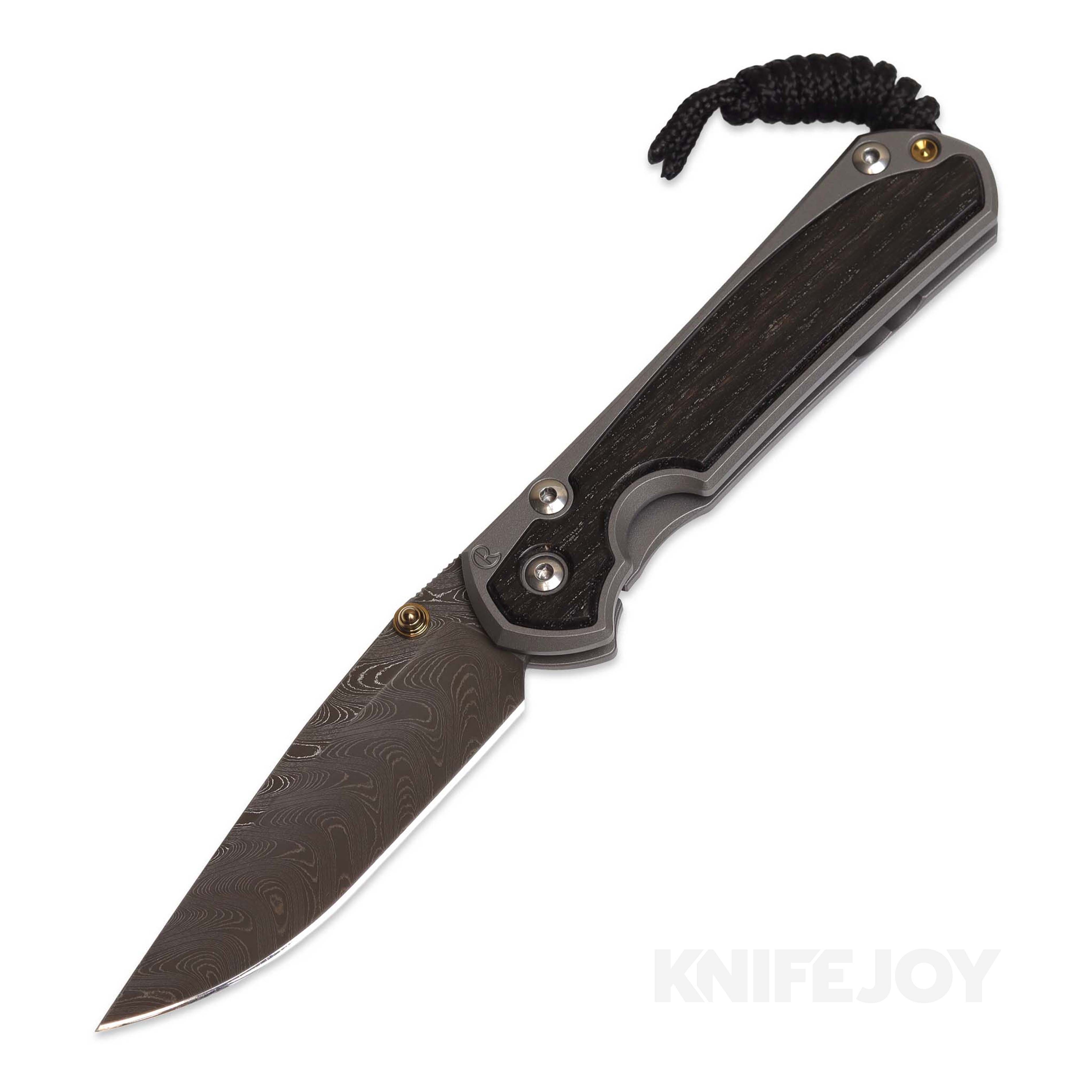 Chris Reeve Small Sebenza 31 Knife - Damascus Steel Drop Point Blade with Bog Oak Inlays & Matte Finish | EDC Pocket Knife for Outdoor, Camping, and Everyday Carry