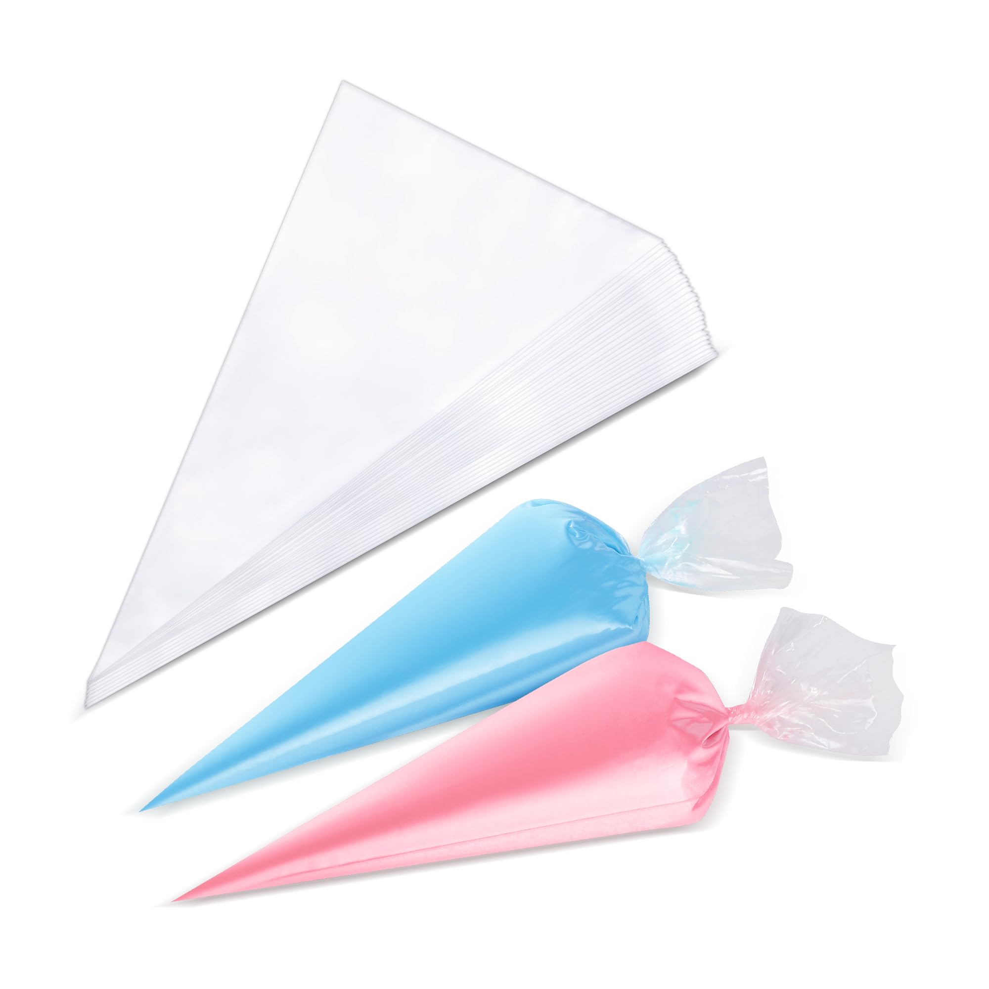 12/16/18/21 Inch Disposable Piping Bags - 100/200/400pcs Anti-Burst Pastry Decorating Bags for Cake Icing, Cupcakes, Cookies & Desserts | Professional Baking & Home Kitchen Use (100pcs 12 Inch Icing Bags)