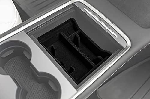 EVANNEX Sliding Storage Tray for Tesla Model 3 & Model Y - Premium Center Console Organizer with Non-Slip Design - Perfect for Phone, Keys & Small Items Storage - Ideal for Road Trips & Daily Commutes