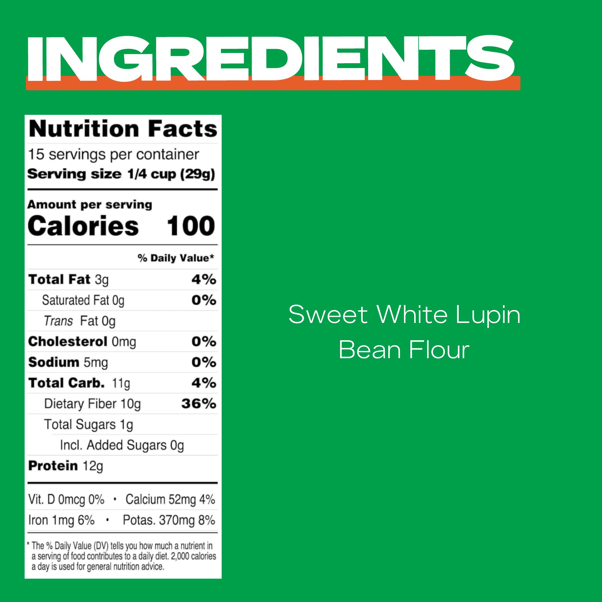 Kaizen Lupin Flour 2lbs - High Protein Low Carb Keto & Gluten Free Lupini Bean Flour - Non GMO Vegan High Fiber Baking Alternative for Bread, Pancakes & Keto Recipes - Perfect for Diabetic & Weight Loss Diets