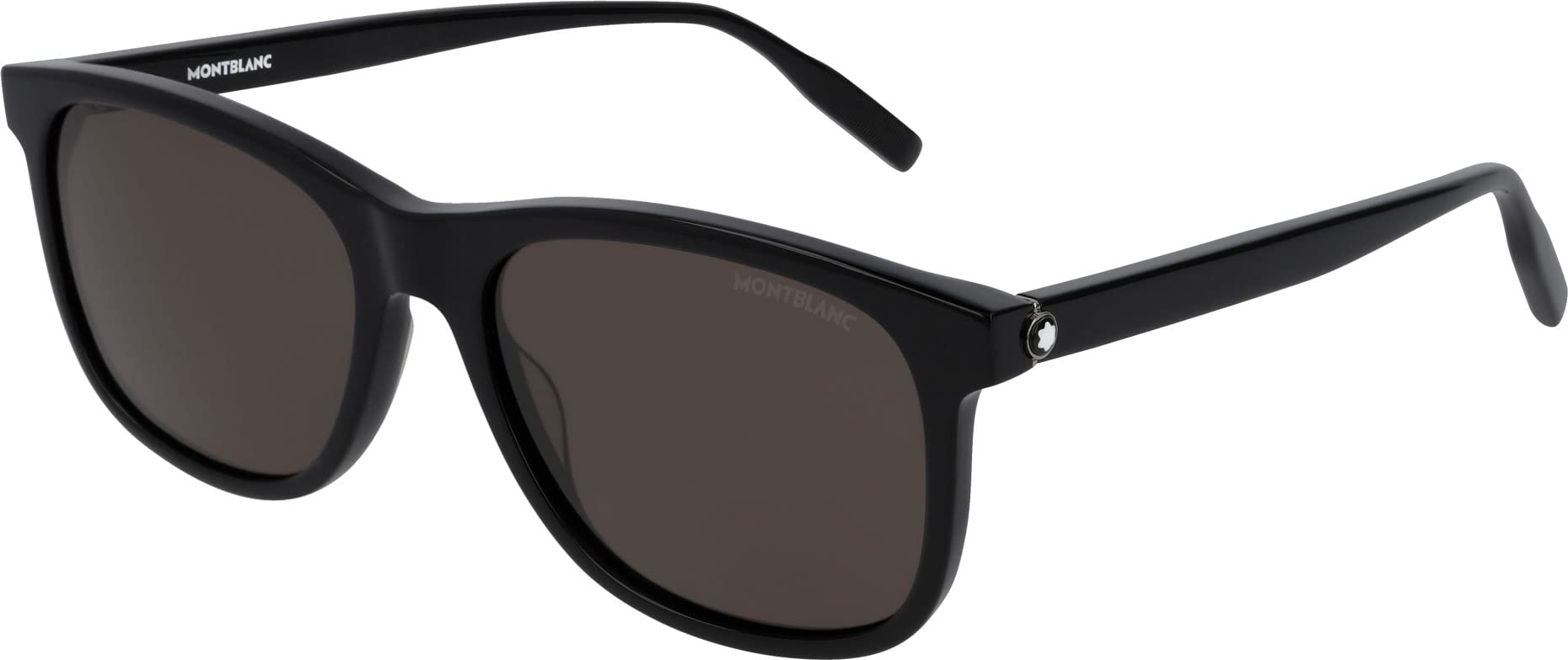 Montblanc MB 0013 S-001 Black/Grey Polarized Sunglasses for Men - UV Protection, Luxury Aviator Style - Perfect for Driving, Travel & Outdoor Activities