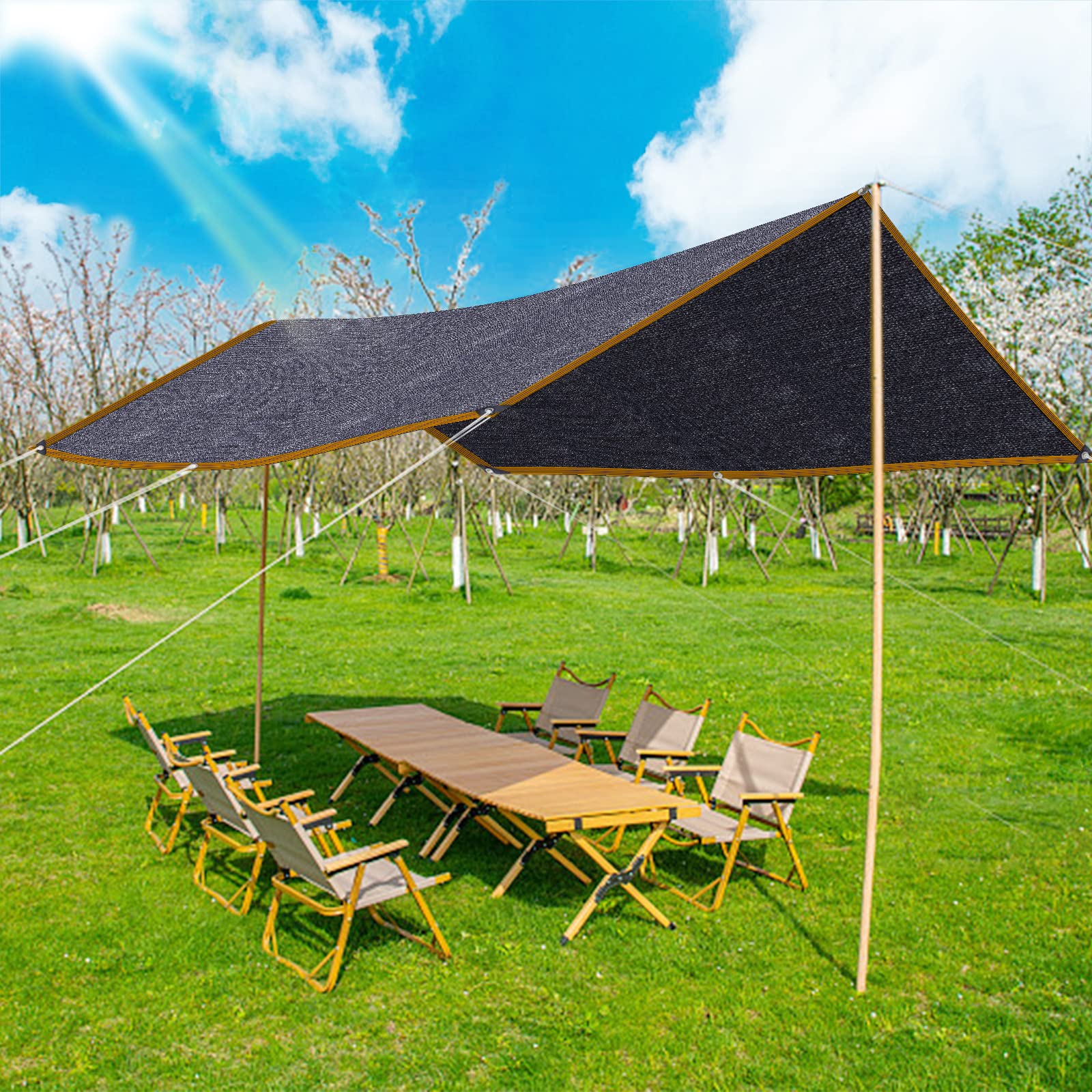 70% Sunblock Shade Cloth for Greenhouse & Garden - UV Resistant Plant Cover for Outdoor Pergola, Patio, Lawn, Kennel & Chicken Coop - Perfect for Sun Protection & Plant Growth