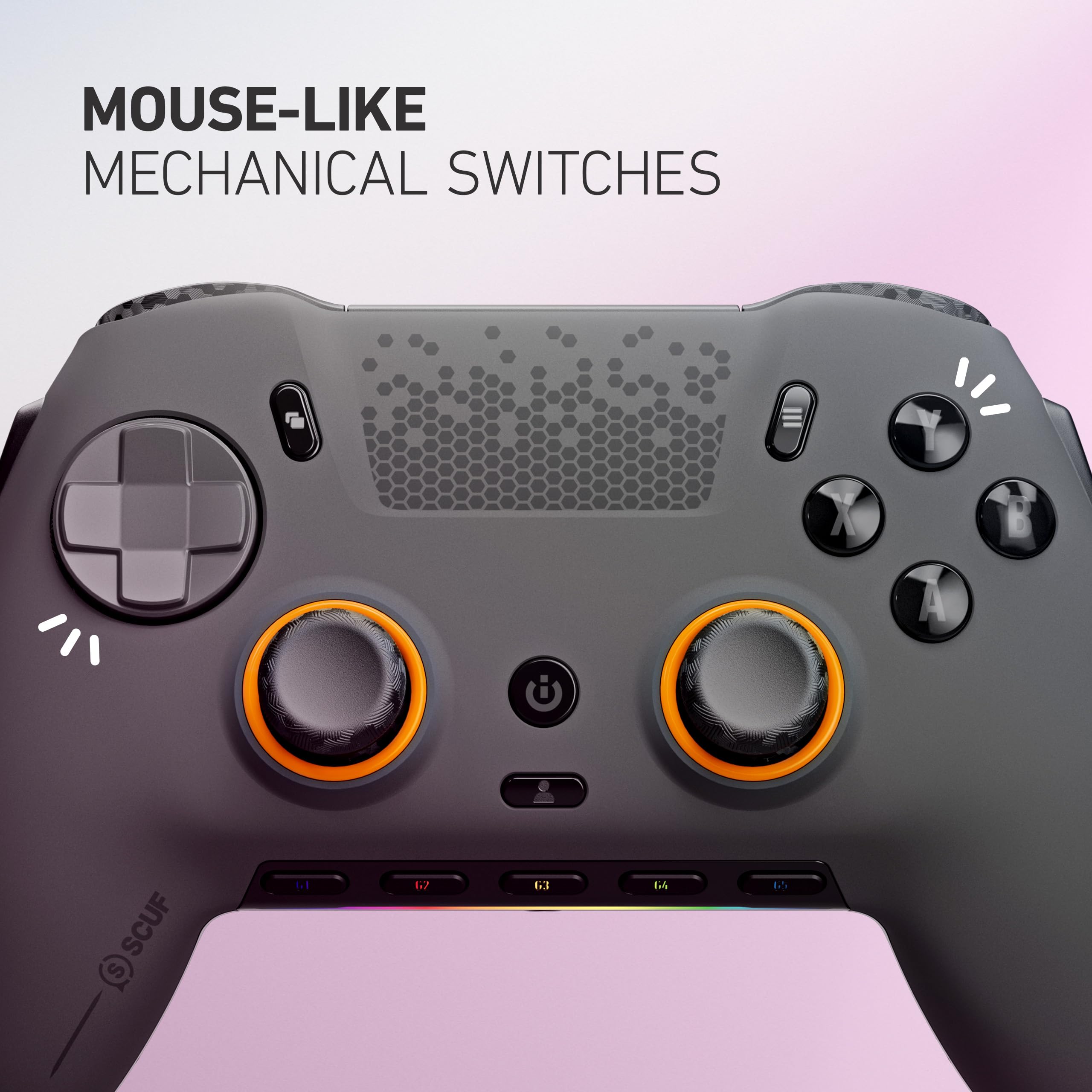 SCUF ENVISION PRO Wireless Gaming Controller for PC - 5 Remappable G-Keys & Back Paddles - Instant Triggers - iCUE Compatible - Steel Gray (Renewed) - Perfect for FPS, RPG & Competitive Gaming