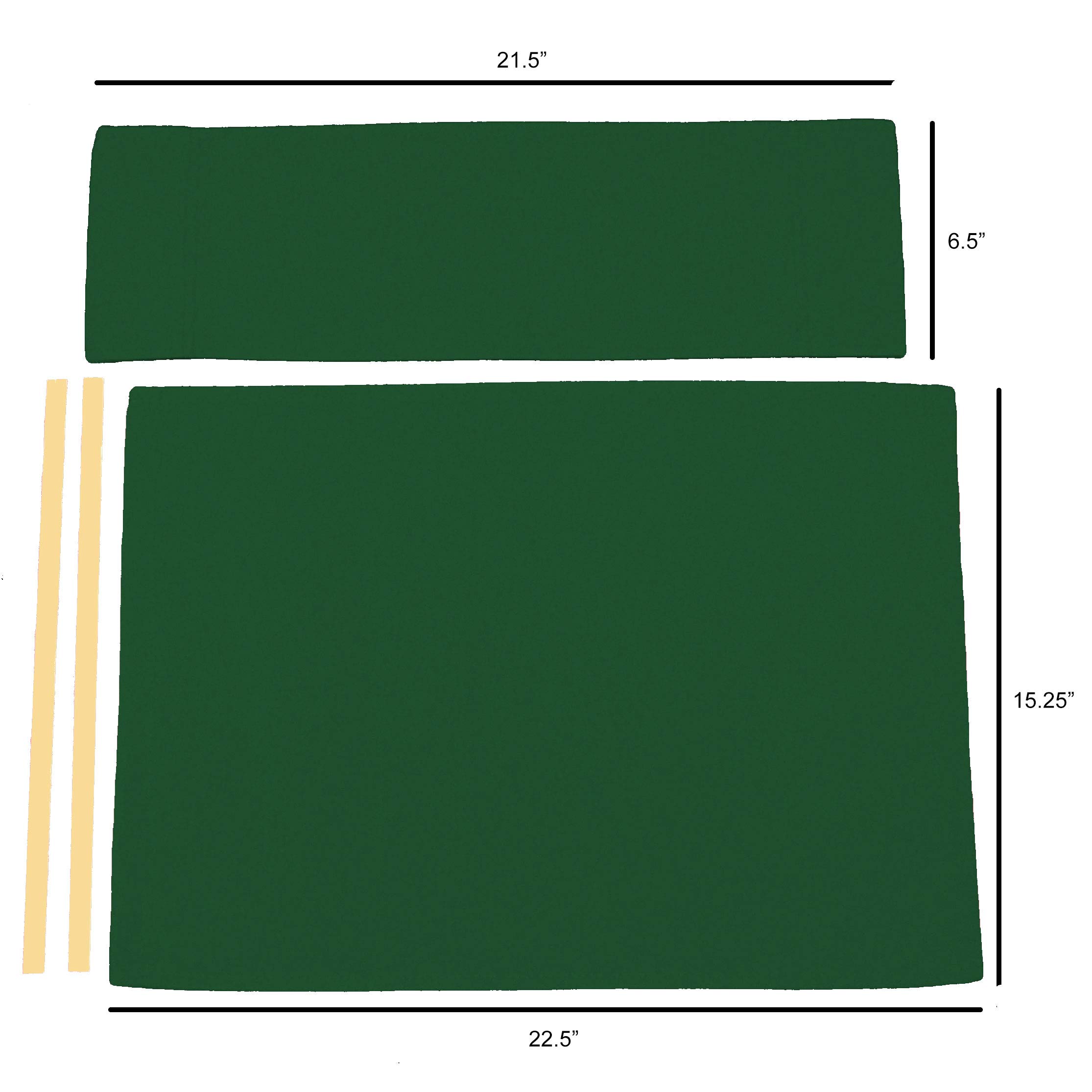 Sunbrella Directors Chair Replacement Cover - Flat Stick Style in Forest Green - Durable Outdoor Furniture Cover for Patio, Beach, and Camping Use