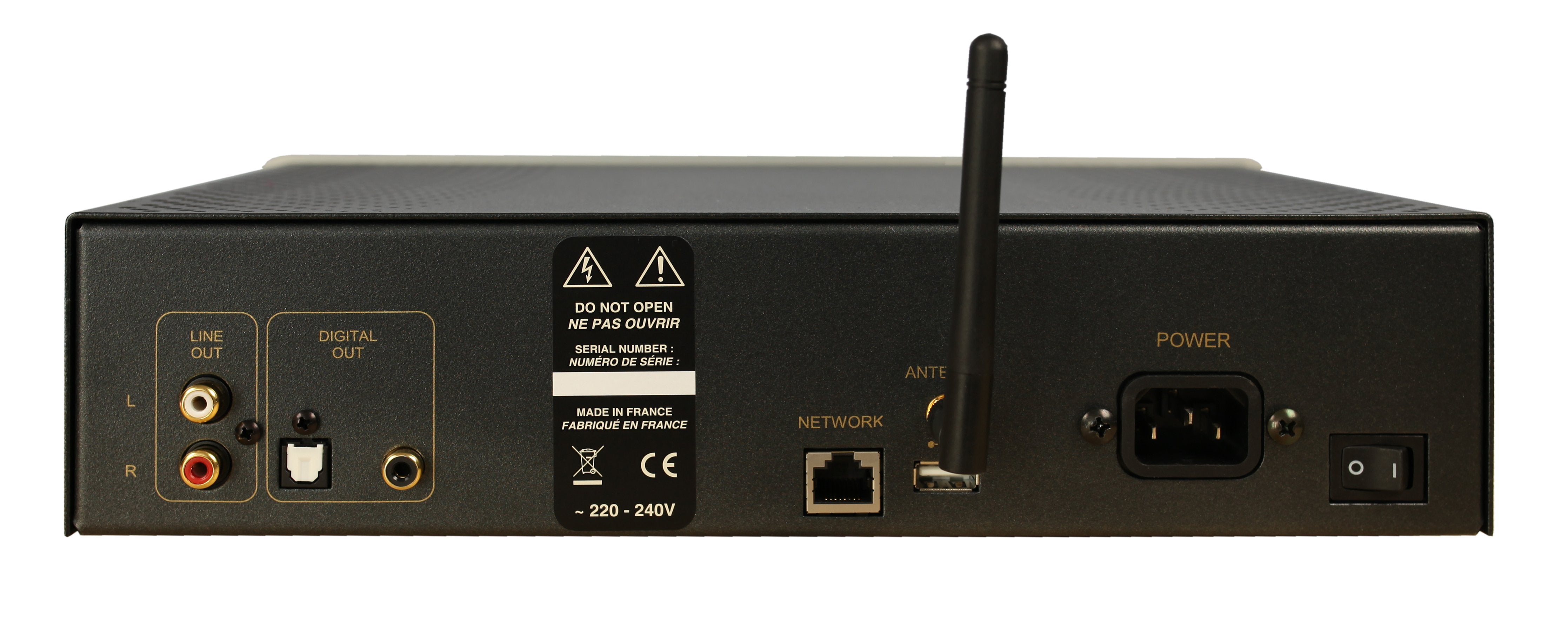 Atoll MS100 Hi-Fi Audio Streamer - Black & Silver Finish | Wireless Music Streaming for Home Theater & Audiophile Systems