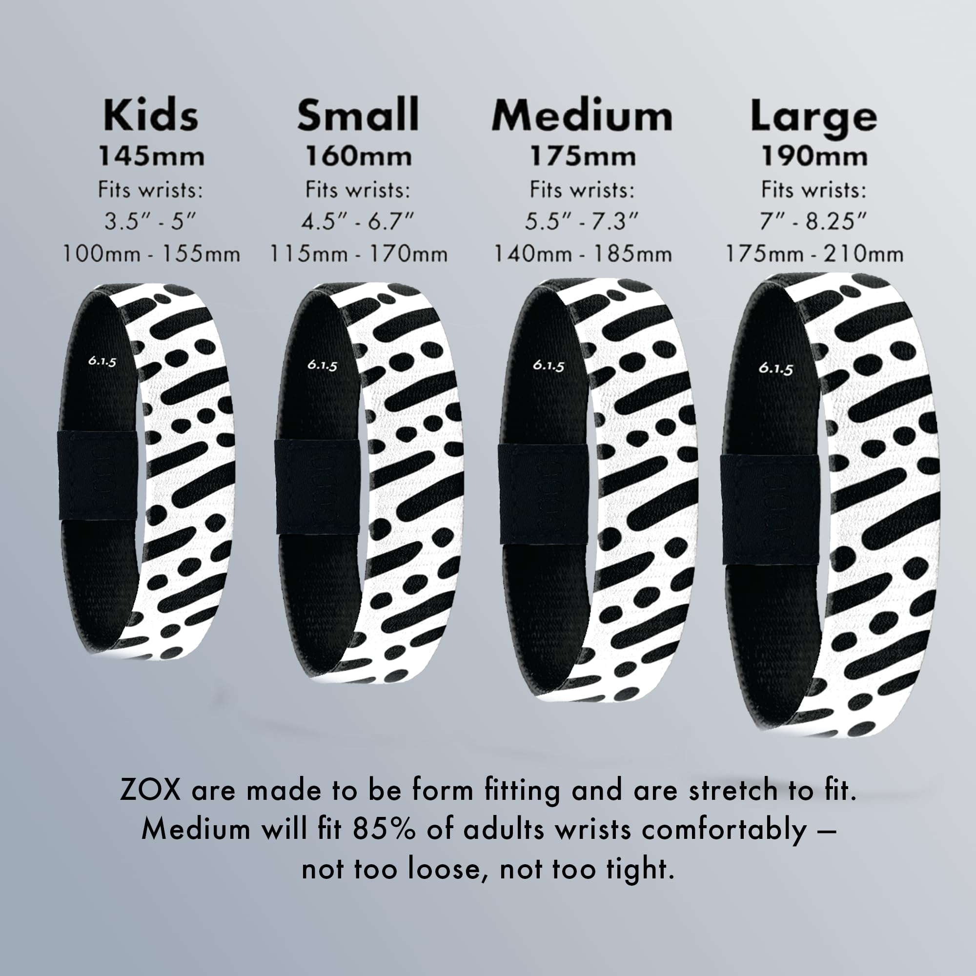 ZOX Stretchy Elastic Bracelets with Motivational Affirmations & Unique Artwork - Inspirational Wristbands for Men & Women - Perfect Gift for All Ages | Daily Wear, Yoga, Meditation & Workout Accessories