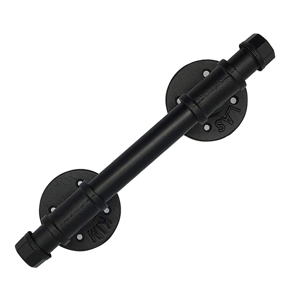 Vintage Heavy Duty Cast Iron Door Handle Set - External & Internal Barn Door Pull Hardware for Sliding Doors, Patio, Gates, Sheds, Garage & Indoor Use - Black Antique Style Replacement Handles