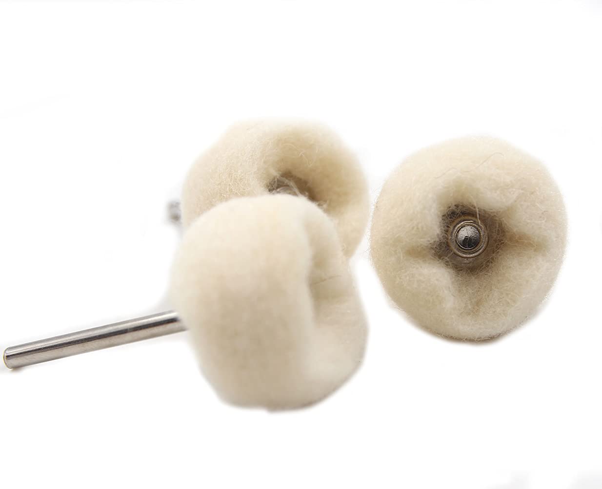 Premium Wool Felt Buffing & Polishing Wheel Set - 20 Pack Rotary Tool Accessories for Jewelry, Metal & Glass Polishing - Perfect for DIY Crafts, Metal Finishing & Glass Restoration Projects