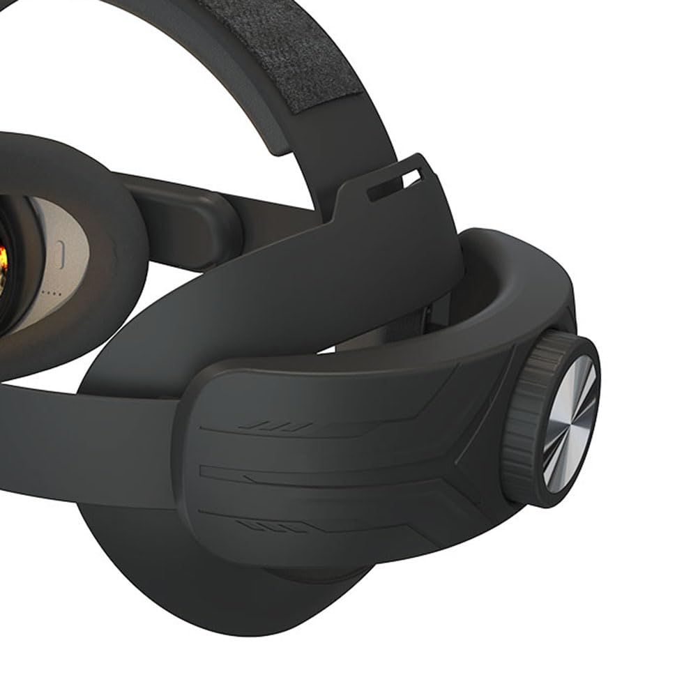 CRGANGZY Adjustable Lightweight Replacement Head Strap for Meta Quest 3 - Comfortable VR Headset Accessory Reduces Face Pressure (Black) - Perfect for Gaming, Virtual Reality & Extended Play Sessions