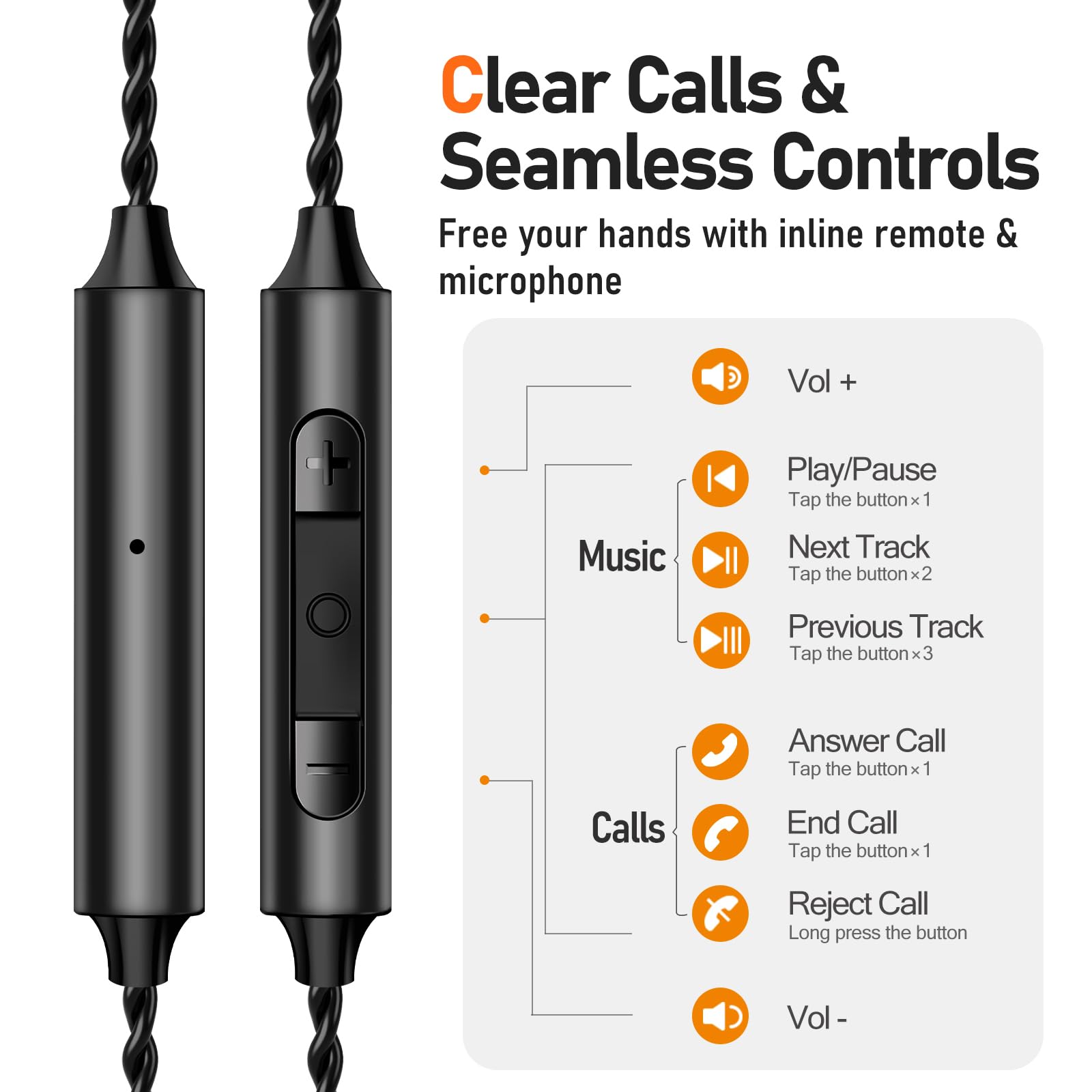 Vibes 202MC USB-C Wired Earbuds - HiFi in-Ear Monitor Headphones with Mic - Noise Isolating Earphones for Clear Sound & Deep Bass - Comfort-Fit Design with MMCX to USB-C & Silver Plated Cord - Includes Carrying Case - Perfect for Music, Gaming, Workouts & Travel