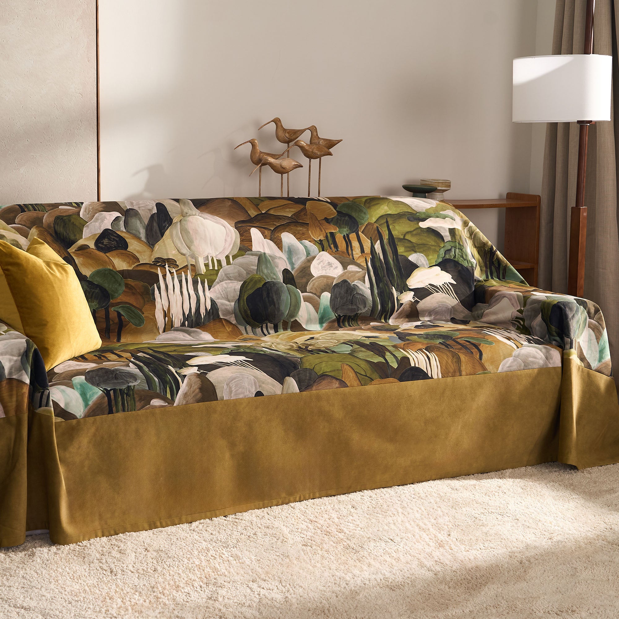 Fall Escape Forest Dreams Sofa Cover - Soft Stretch Couch Slipcover for Living Room, Autumn Home Decor, Easy Wash Furniture Protector | Perfect for Cozy Family Gatherings & Holiday Seasons
