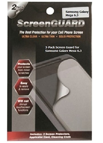 Tempered Glass Screen Protector for Samsung Galaxy Mega 6.3 - HD Clear, Anti-Scratch, Bubble-Free - Perfect for Work, Travel & Everyday Protection