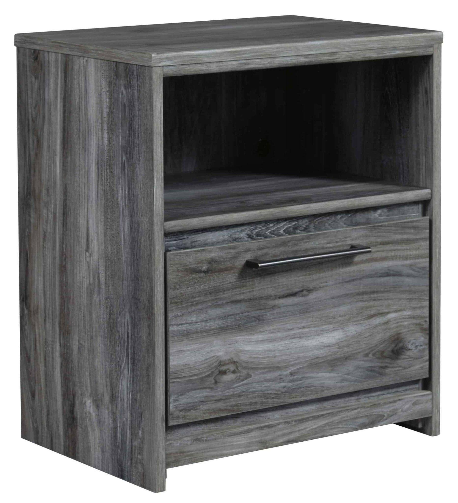 Baystorm Nightstand B221 91 - Modern Bedside Table with Storage Drawer, Perfect for Bedroom, Living Room, or Office Use