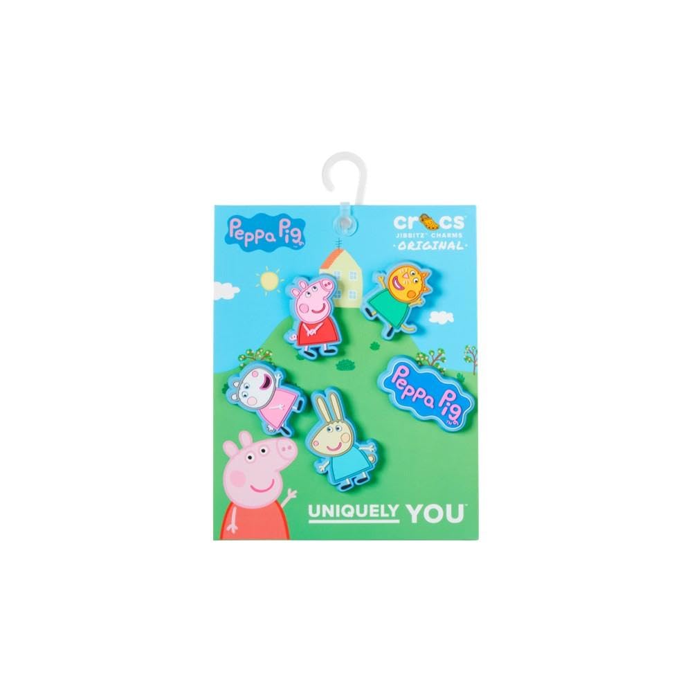 Crocs 5-Pack Peppa Pig Shoe Charms | Jibbitz for Crocs Shoes | Fun & Customizable Accessories for Kids & Adults | Perfect for School, Play & Everyday Wear