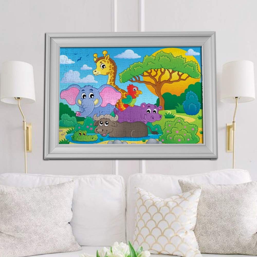 Vantaso 1000 Piece Jigsaw Puzzle for Adults & Kids Ages 10+ - Cute African Animals Puzzle Game - Family Fun, Brain Teaser & Home Decor Activity