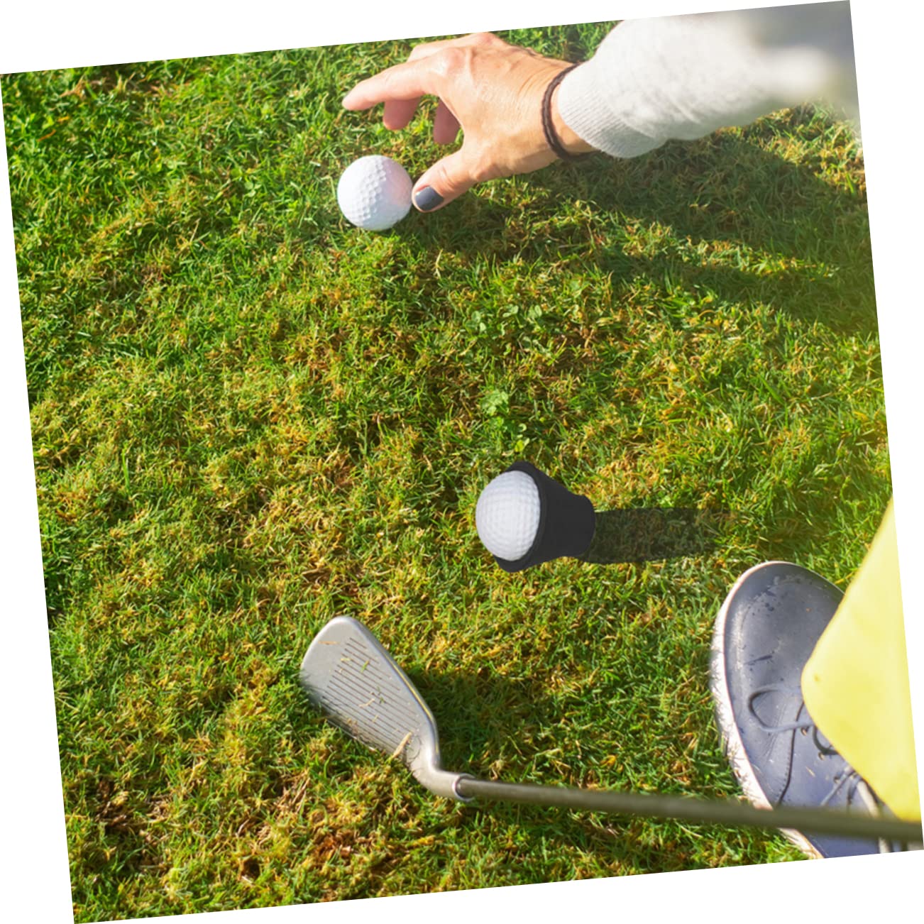**Mipcase Portable Golf Ball Retriever - Compact Rubber Golf Ball Picker for Easy Retrieval, Reusable Golf Sucker for Efficient Practice & Play - Perfect for Driving Range, Backyard & Course Training**