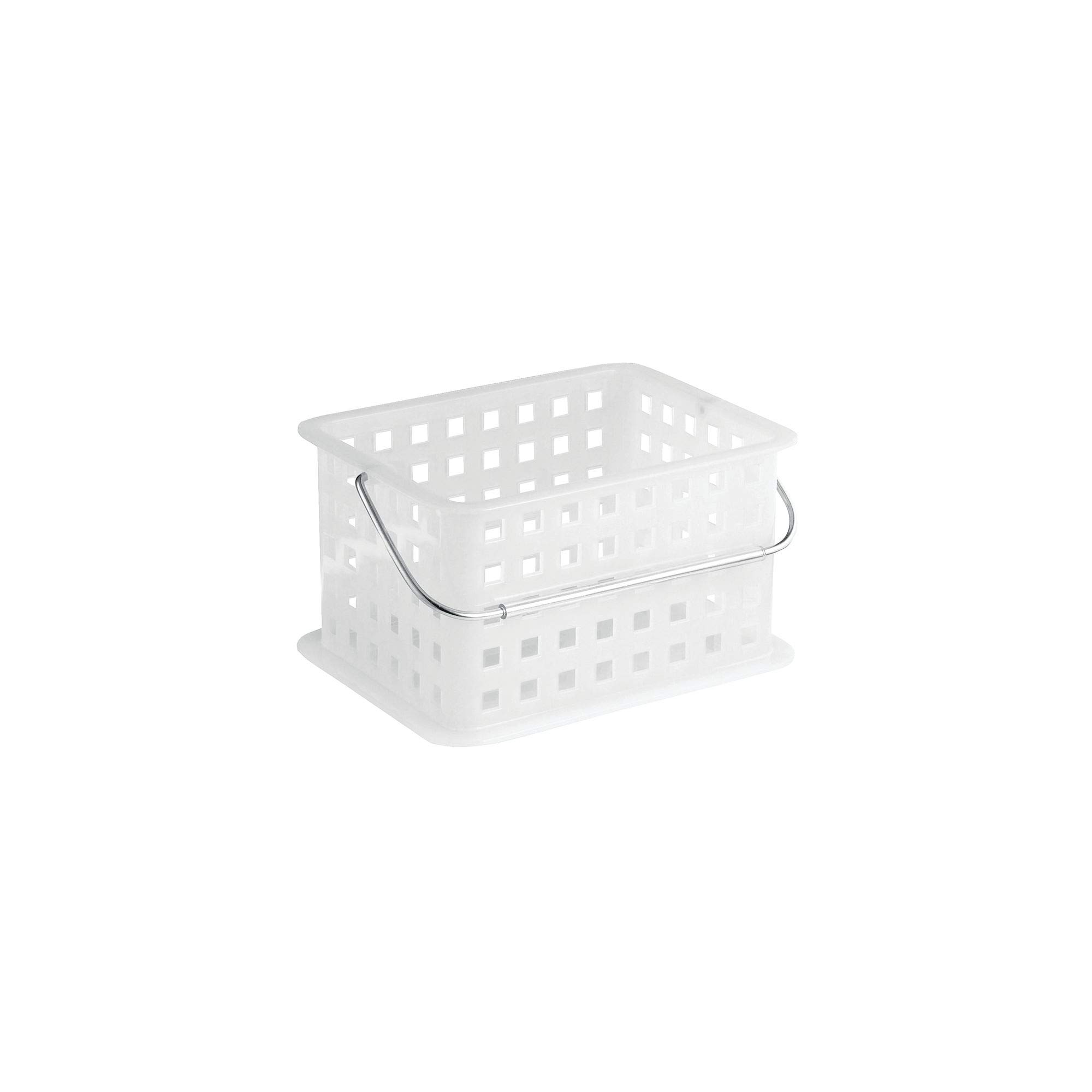 iDesign Small Frost Storage Organizer Basket for Bathroom, Health & Beauty Products - Perfect for Countertop, Vanity & Shower Organization