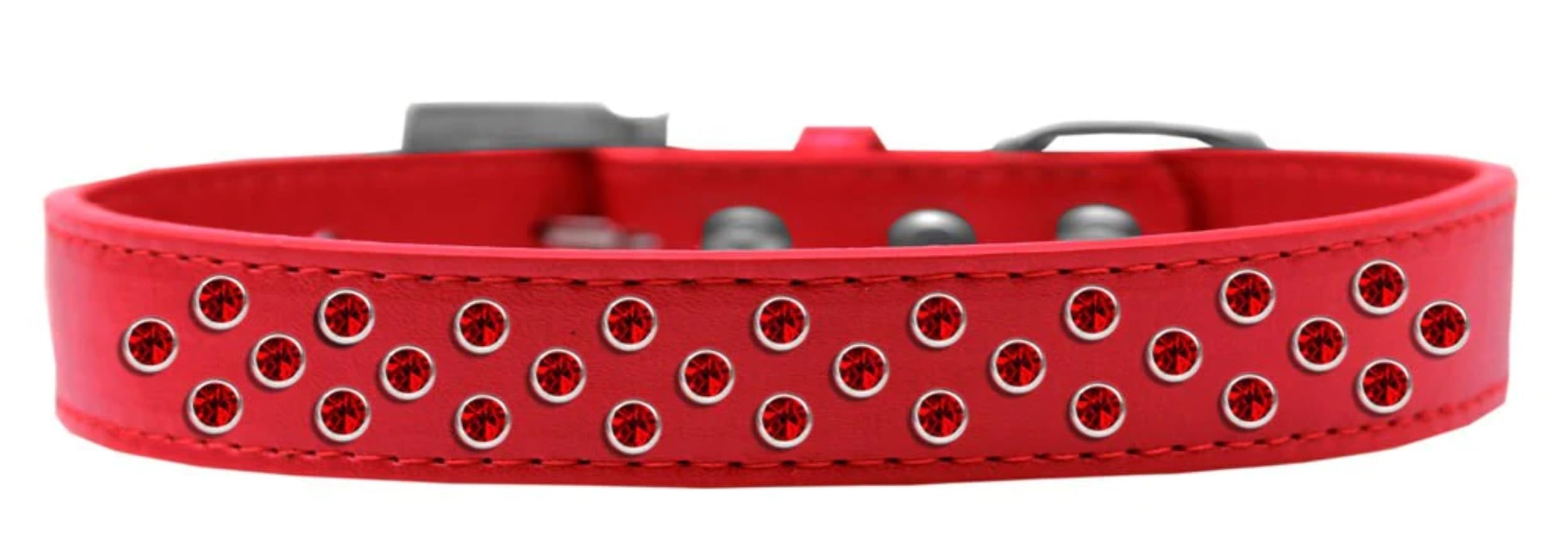 Red Crystal Dog Collar with Sparkling Rimsets - Fashionable Pet Accessory for Small & Large Dogs - Perfect for Daily Walks, Special Occasions & Photo Shoots