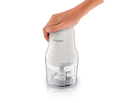 Philips Daily Collection 450W Food Chopper - Compact & Powerful for Chopping Vegetables, Nuts & Herbs - Perfect for Meal Prep & Cooking