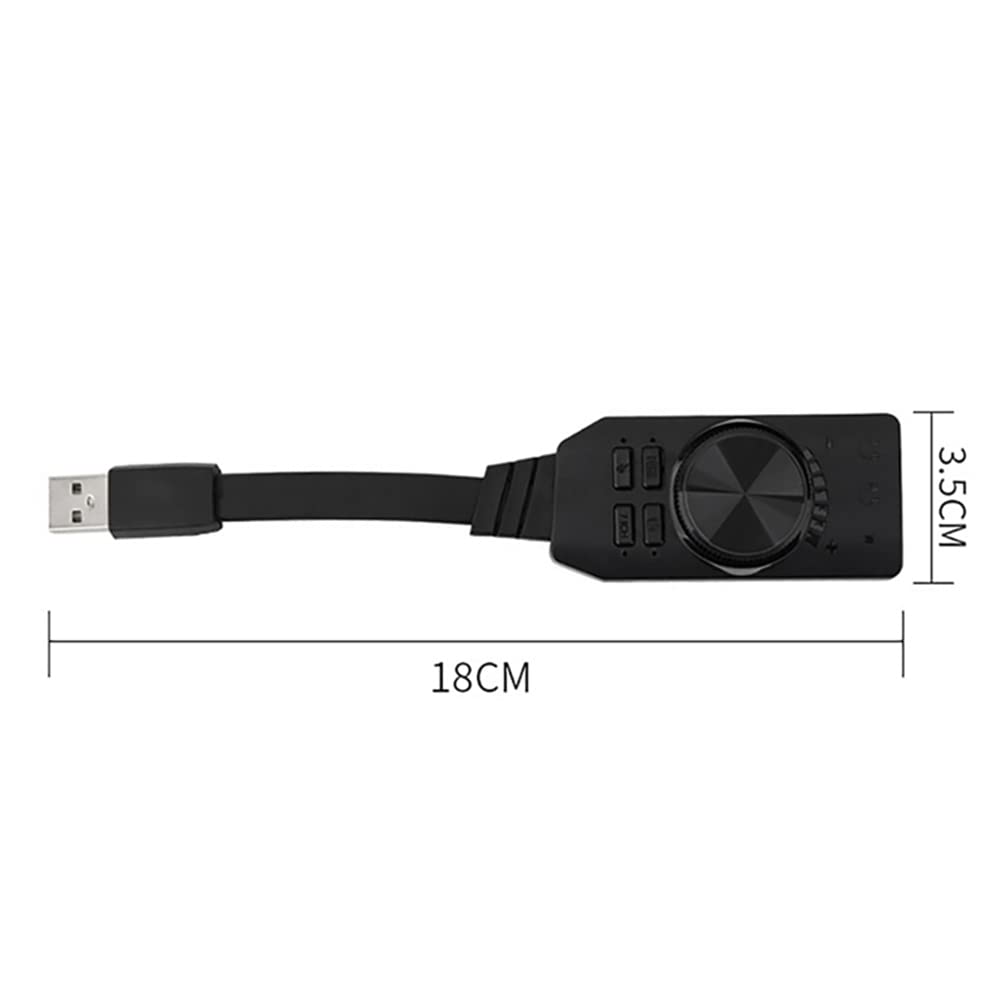 Wresetly USB 2.0 Sound Card Adapter - External Audio Interface for Microphone & Headset - PC Gaming, Streaming & Conference Calls (Plug & Play)