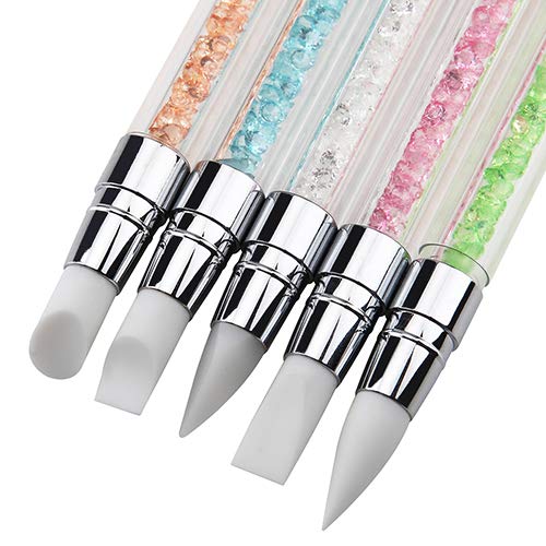 Premium Silicone Nail Art Pen Brush - Double Ended Dotting Tools for Professional Nail Design, Sculpting & Carving | Ideal for DIY Nail Art, Acrylic Nails, Gel Polish & 3D Nail Art Creations